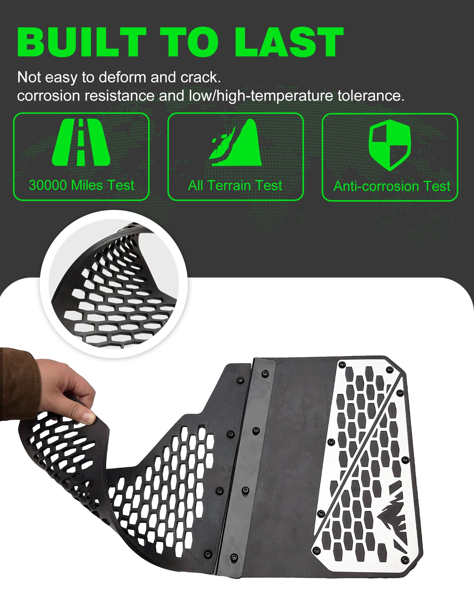 TRUMGETA 2X Truck Mud Flaps Fit for Ford F150 F250 F350 F450 Splash Guards Off-Road Style