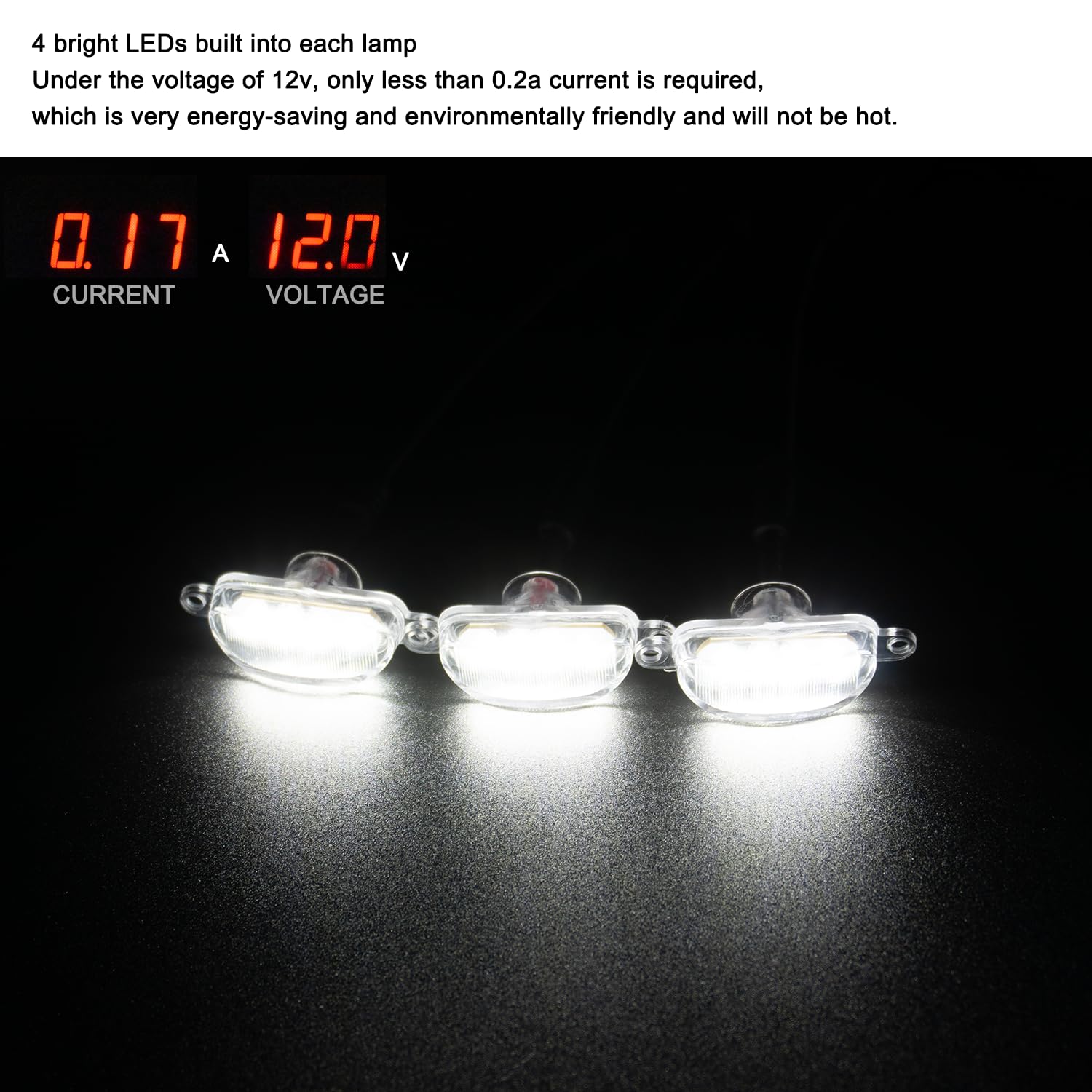Boigoo Front Grilles Marker Lights 3Pcs 4Led Compatible With Dodge Ram 1500 2013-2018 & Ford F-150 Raptor 2004-2019, Decorative Cars Grid Grilles (White - White Lens)