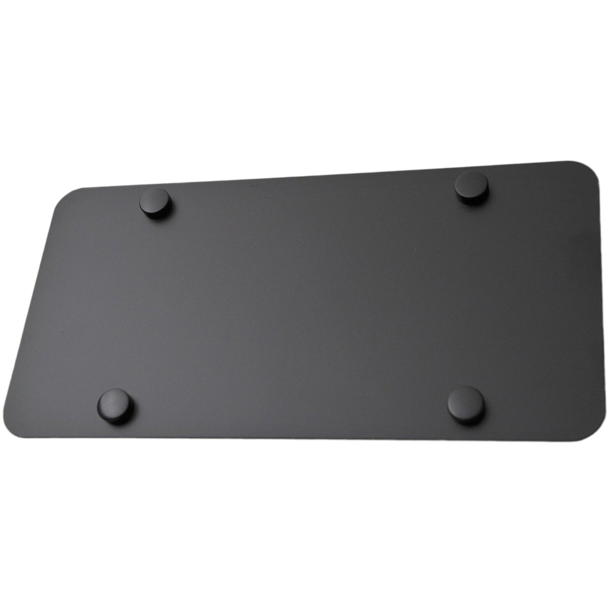 LFPartS Blank Stainless Steel License Plate, 12"x6", Black Matte, Model US-SSBL240