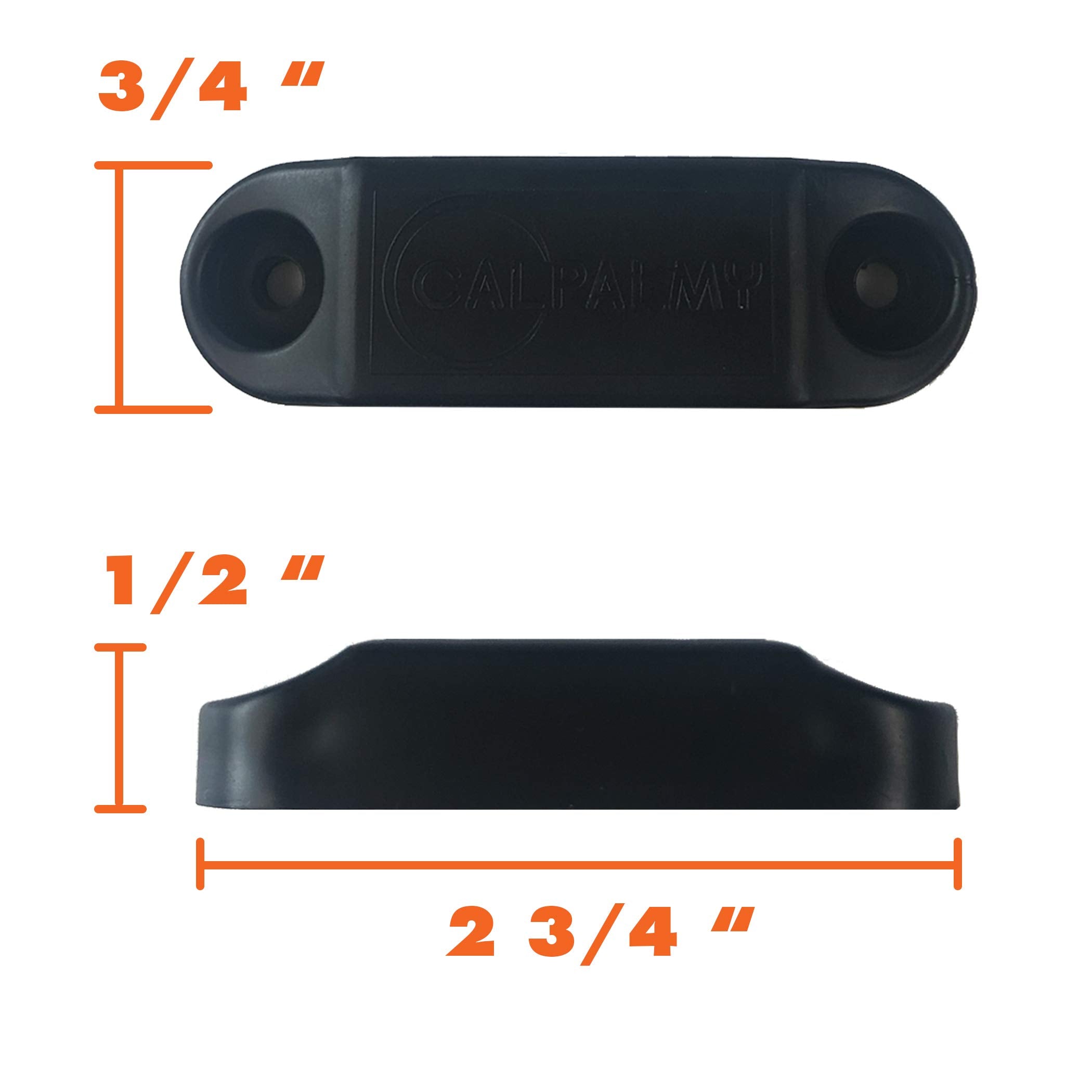 CALPALMY (4 Pairs) Magnetic Baggage Door Catch and Holder Kit - Black RV Storage Door Latch Perfect Alternative for Plastic Spri