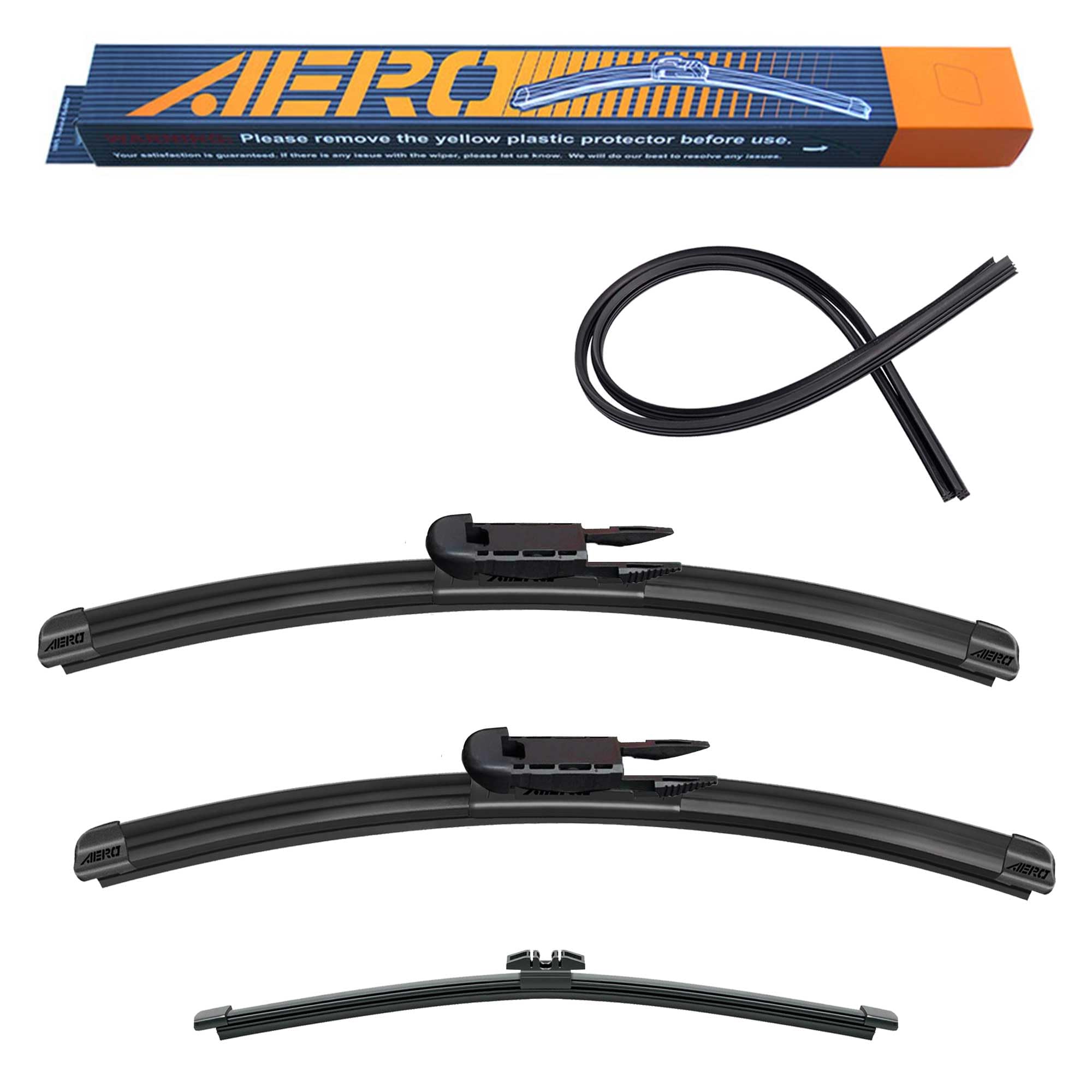Aero Wipers Replacement For Ford Explorer 2024 2023 2022 2021 2020, 26''+21'' Front + 11'' Rear, Premium All-Season Windshield W