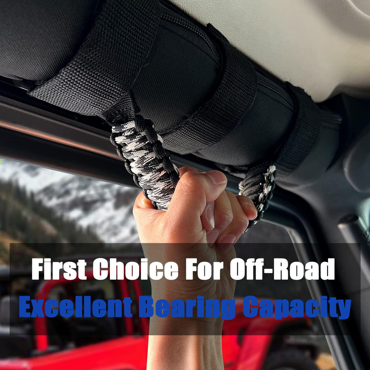 Rdfun 2 X Roll Bar Grab Handles Grip Handle For Jeep Wrangler Yj Tj Jk Jku Jl Jlu Sahara Rubicon X Sports Freedom & Unlimited 19