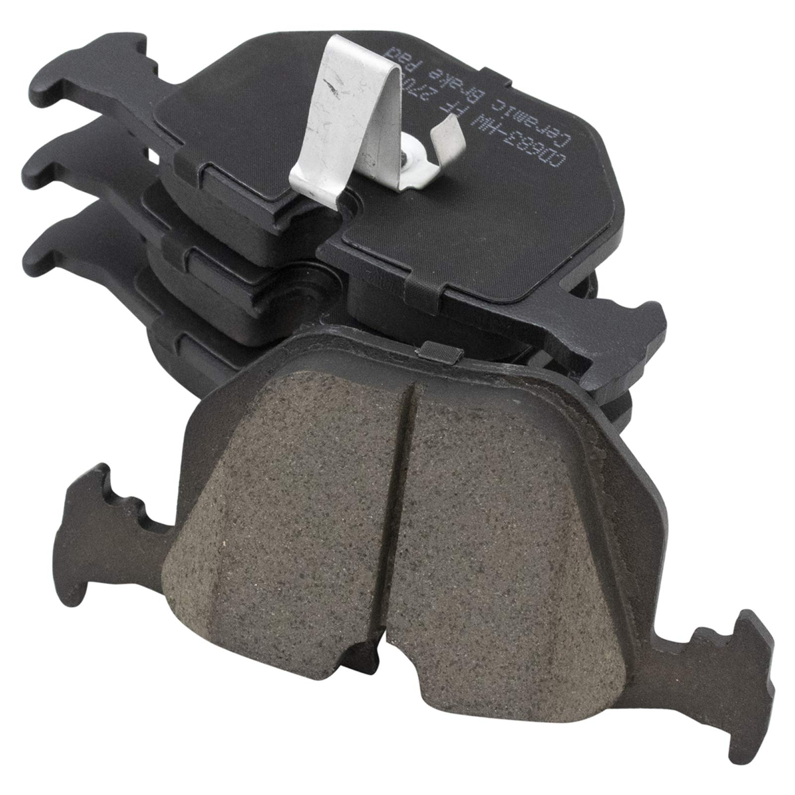 Trq Rear Brake Pad & Rotor Kit Brake Pad Wear Sensor Brake Pads Brake Rotor Ceramic Premium G-Coated Compatible With 2000-2006 B