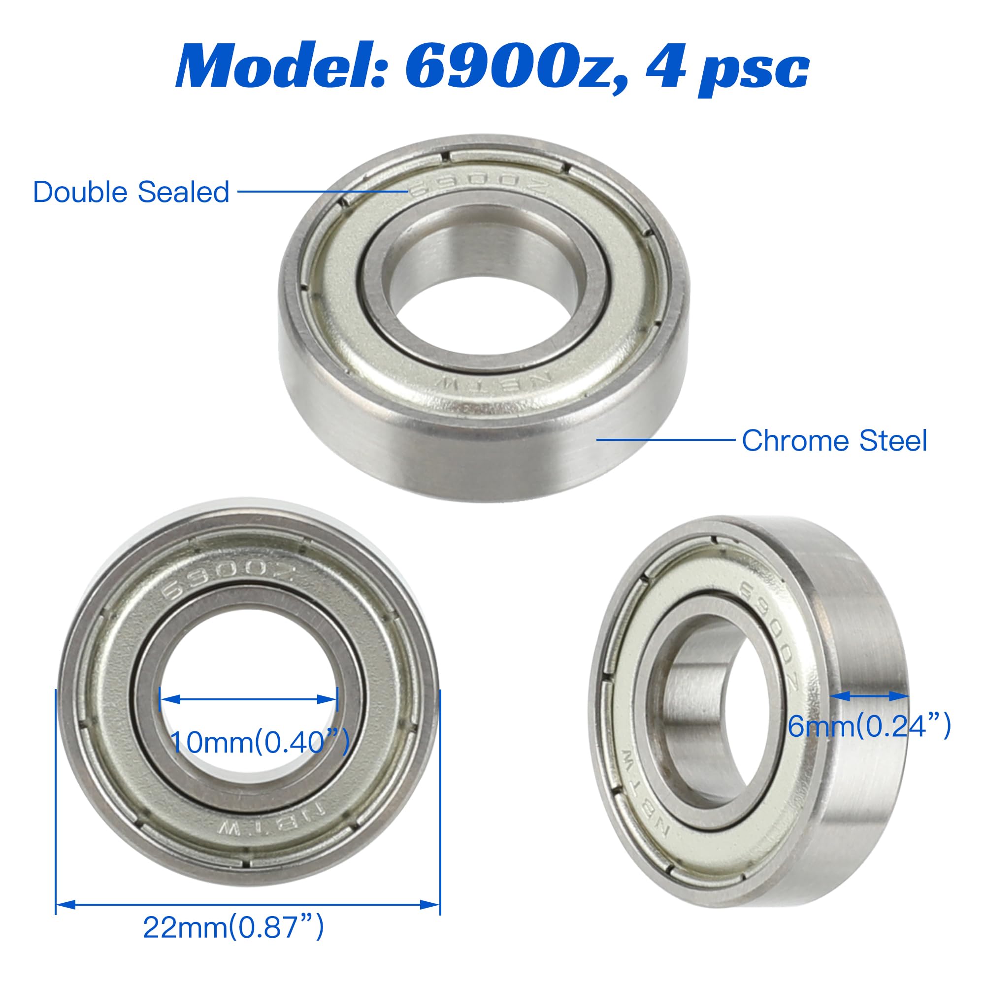 YOXUFA Mini Bike Steering Bearing Kit for Coleman CT200U BT200X CT200U-EX CT100U CC100X RT200 RT100 Predator 212cc 196cc 200cc 9