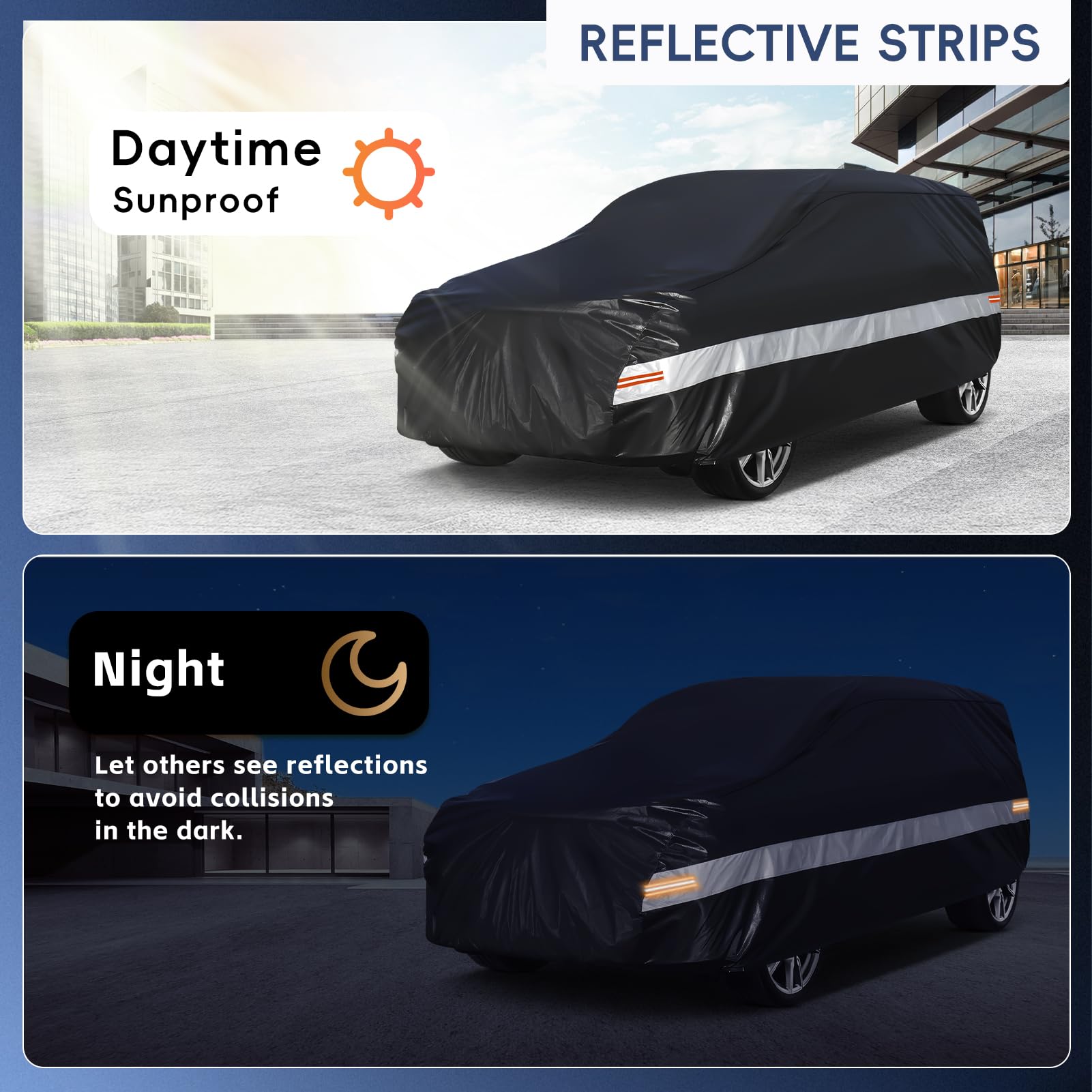 Holthly 10 Layers Suv Car Cover Custom Fit For Chevrolet Chevy Suburban (1973-2024) Waterproof All Weather For Automobiles, Outd