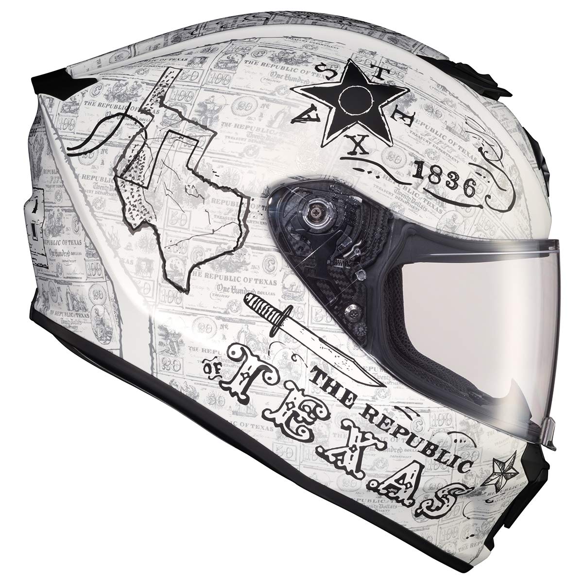 ScorpionEXO R420 Full Face Motorcycle Helmet, 3X-Large, White/Silver, Bluetooth Ready, DOT SNELL Certified
