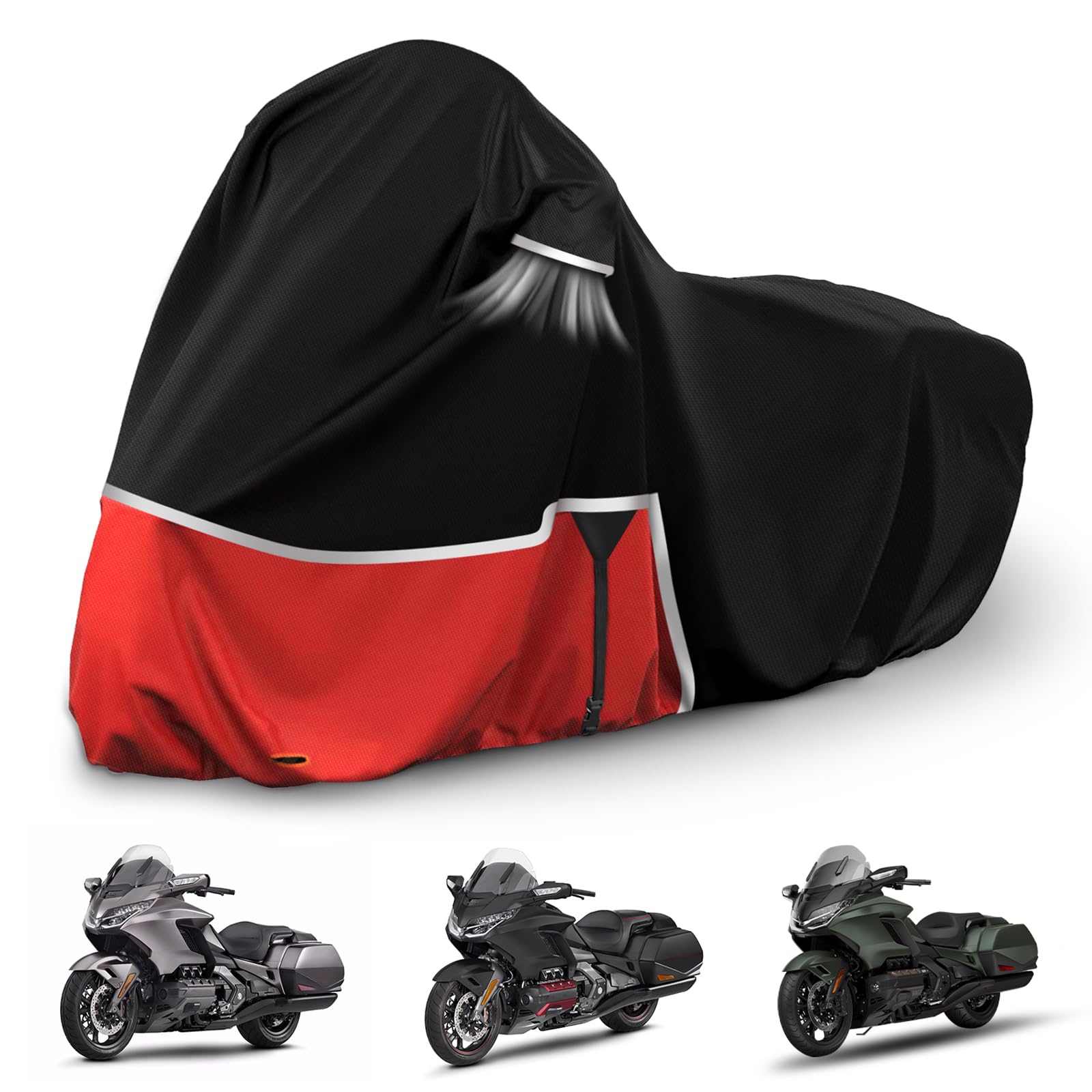 Waterproof Motorcycle Cover Replace for Honda Goldwing Without Trunk Models, 420D Oxford Cloth Automatic DCT, GL1800, Valkyrie T
