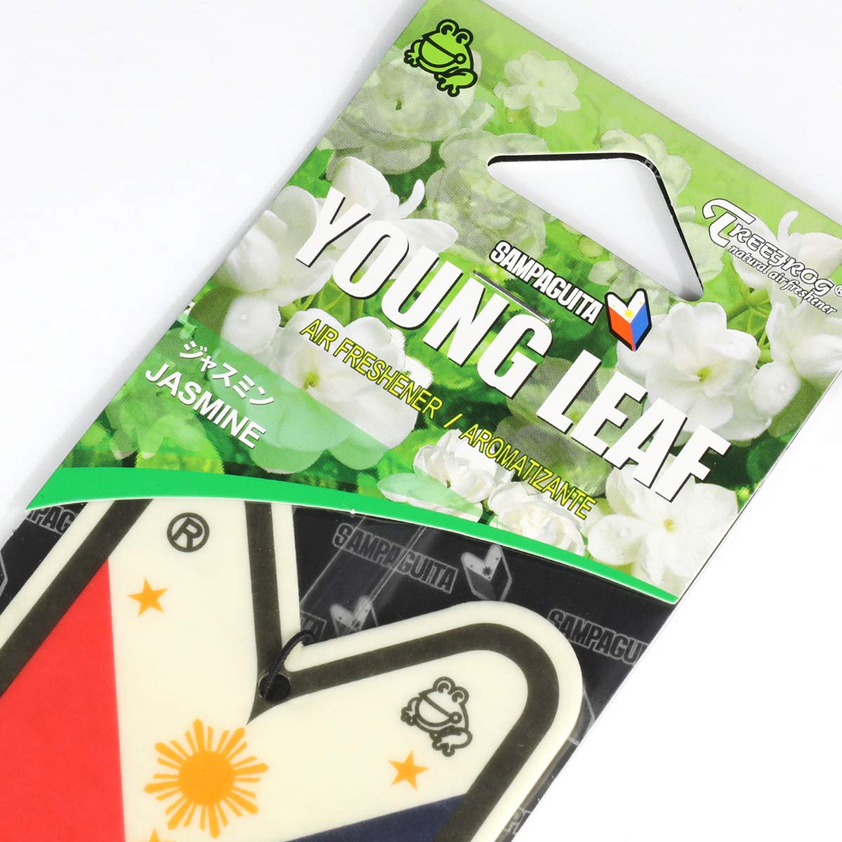 Treefrog Ylja22 Paper Young Leaf Wakaba Hanging Air Freshener For Home Office Car In-Door, Jasmine Scent