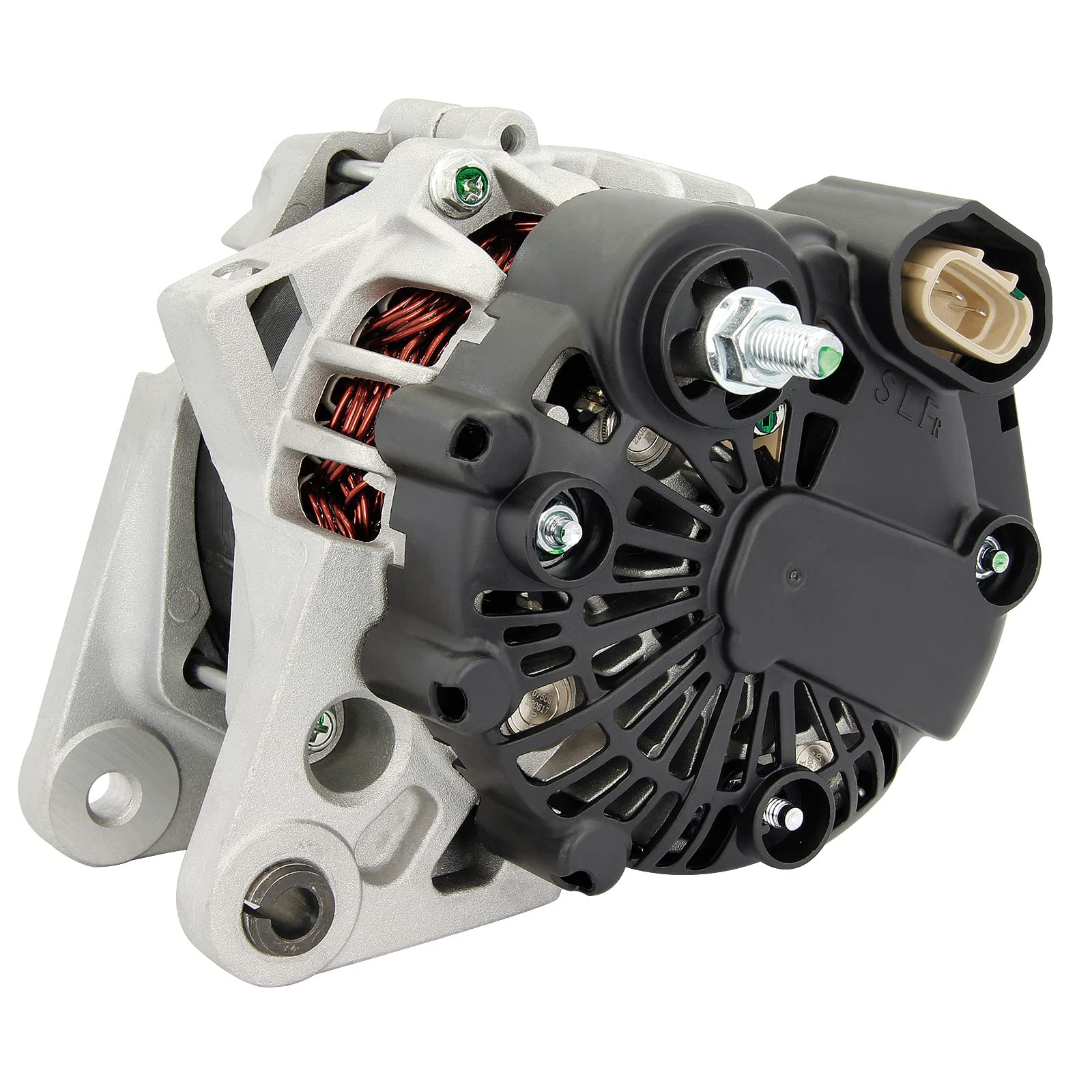 Alternator Replacement New for 2007-2012 Hyundai Elantra 2.0L, 2010 2011 Kia Soul 2.0L, 2007-2009 Spectra 2.0L L4, 2655635, 6001