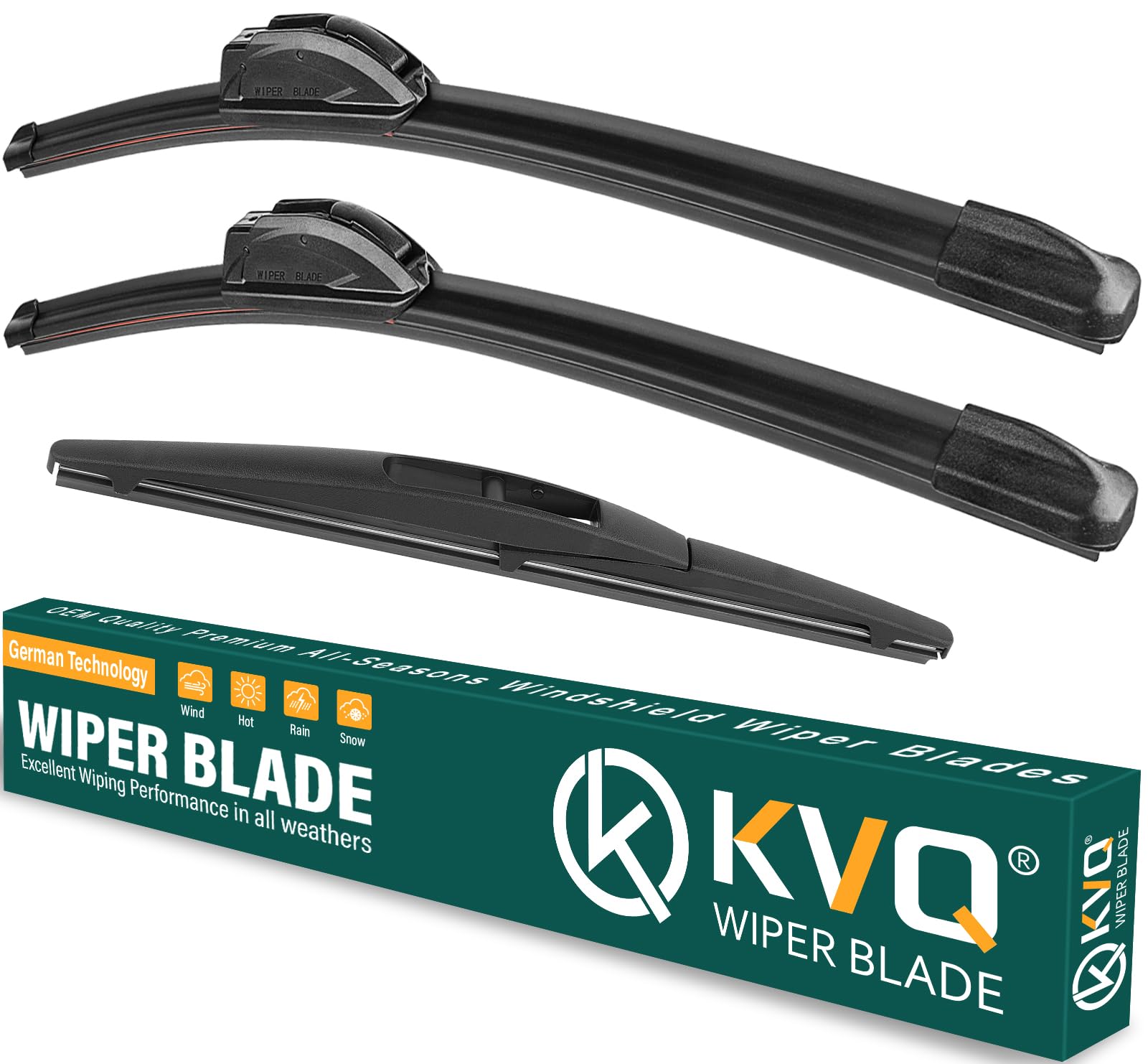 Kvq Windshield Wiper Blades Replacement For Mazda Cx3 Cx-3 2016 2017 2018 2019 2020 2021 Original Factory Quality Front Rear Wip