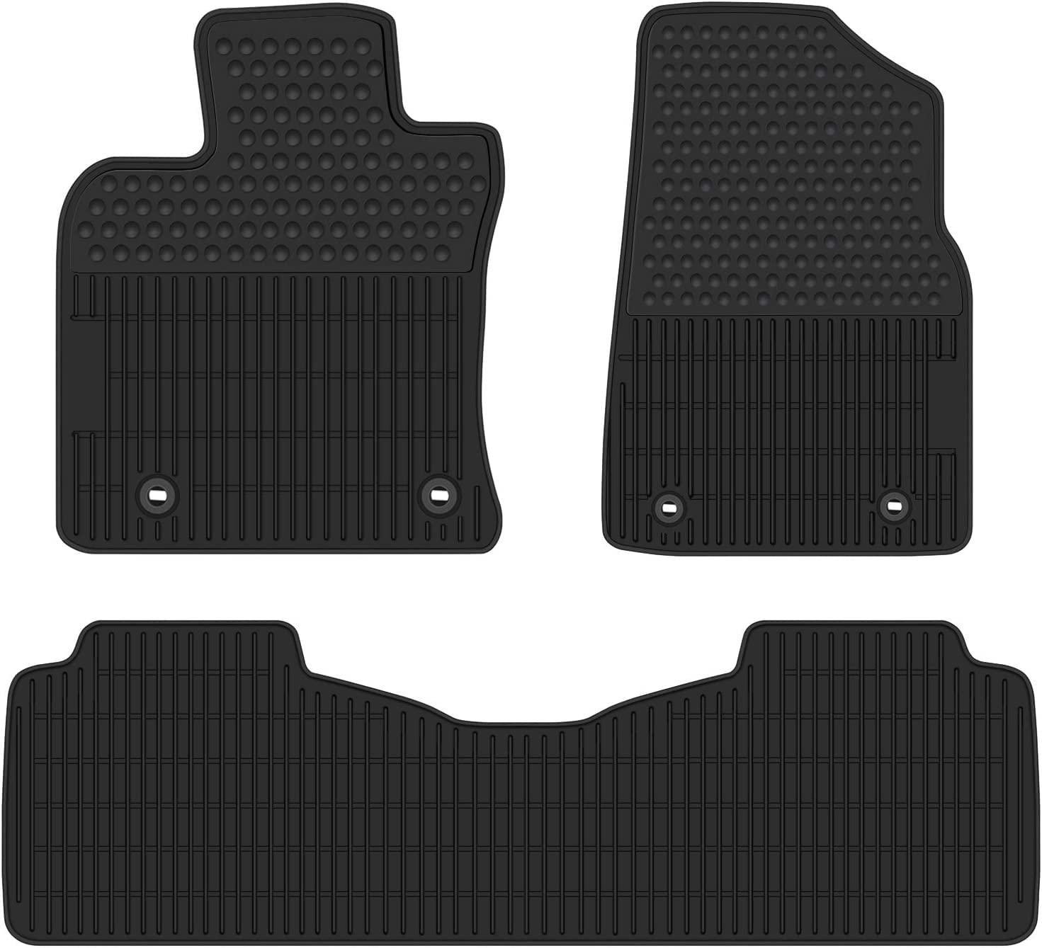 Matericuo Car Floor Mats Custom Fit For Lexus Es/Es350/Es300H 2019-2025 Black Rubber Auto Liner Mats All Weather Protection Heav