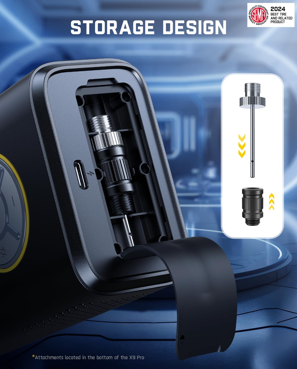 Fanttik X9 Pro Portable Tire Inflator - 150PSI Electric Pump with Digital Gauge for Cars, Bikes, and Balls - Black, Compact Size