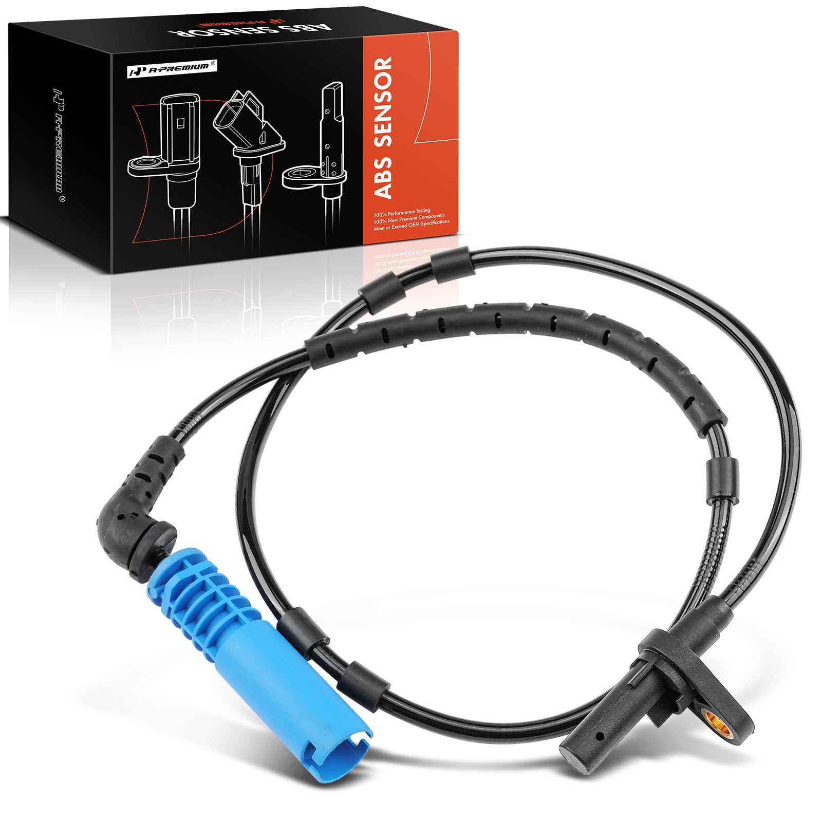 A-Premium Abs Wheel Speed Sensor Compatible With Bmw Models - X3 2004 2005 2006 2007 2008 2009 2010 - Rear Driver Or Passenger S