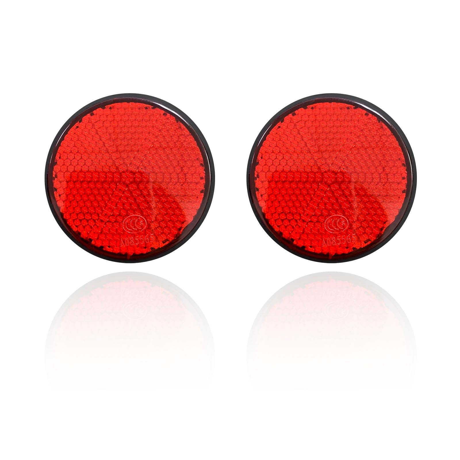 Dickno 2 PCS M6 x 1.0 Motorcycle Reflectors, Plastic Screw Mount Reflective Warning Reflector, Universal Motorbike Rear Safety R