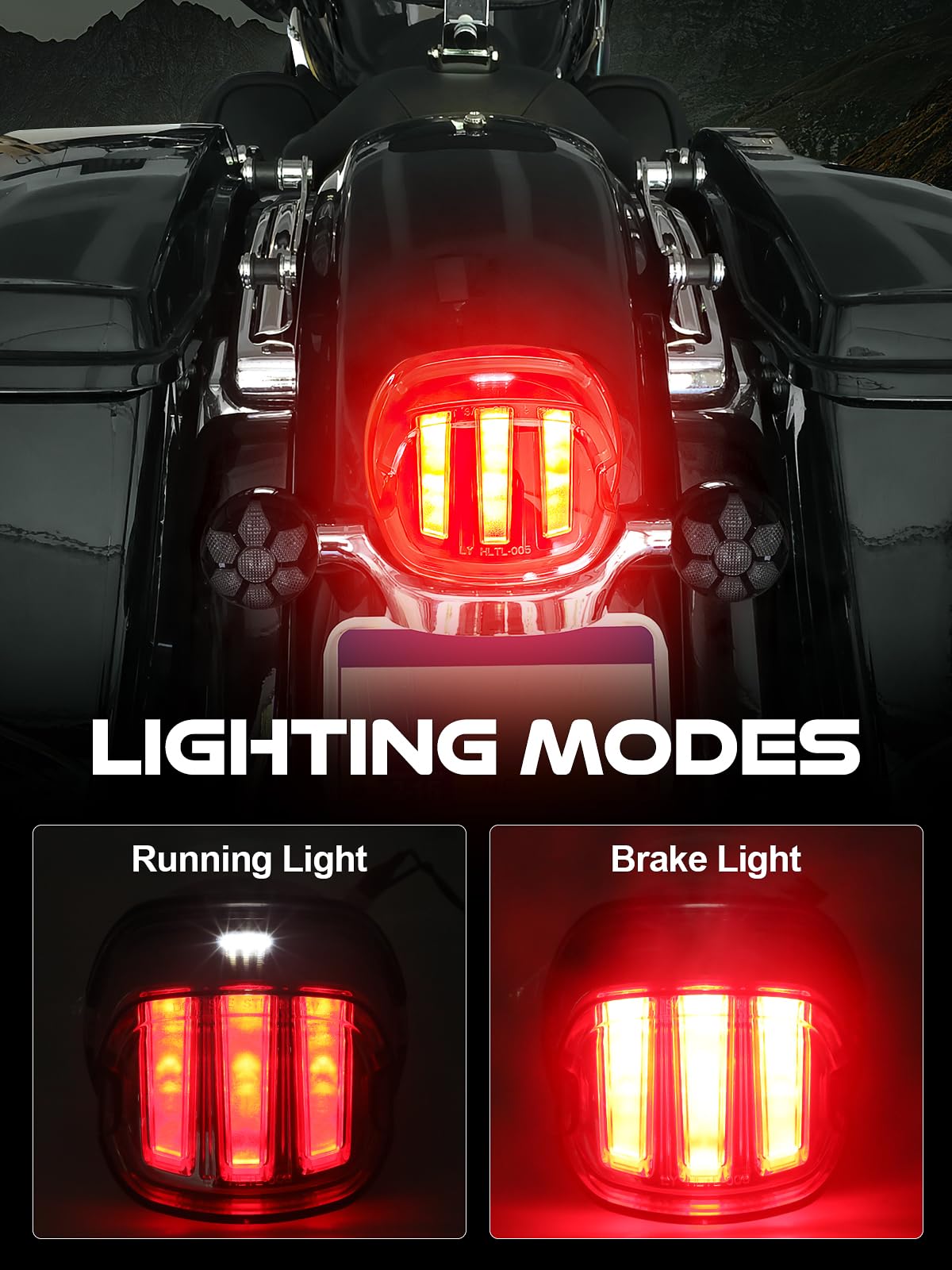 Audexen New Brighter Led Tail Light Dot Approved Brake Lights Compatible With Harley Sportster Dyna Softail Touring Fatboy Elect