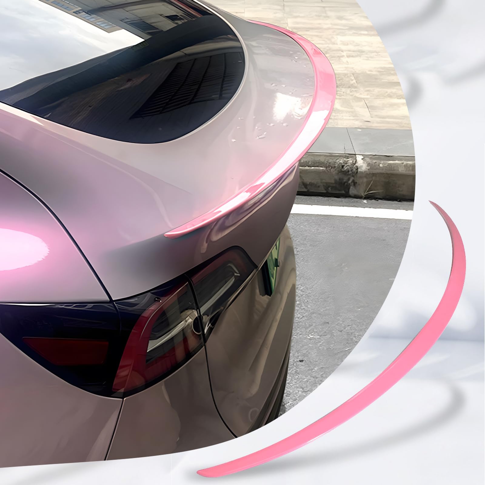 YJMOTOR Fit for Tesla Model Y Spoiler Rear Spoiler Wing 2020-2023 2024 Tesla Model Y Rear Trunk Lip, Sporty Appearance Tesla Mod