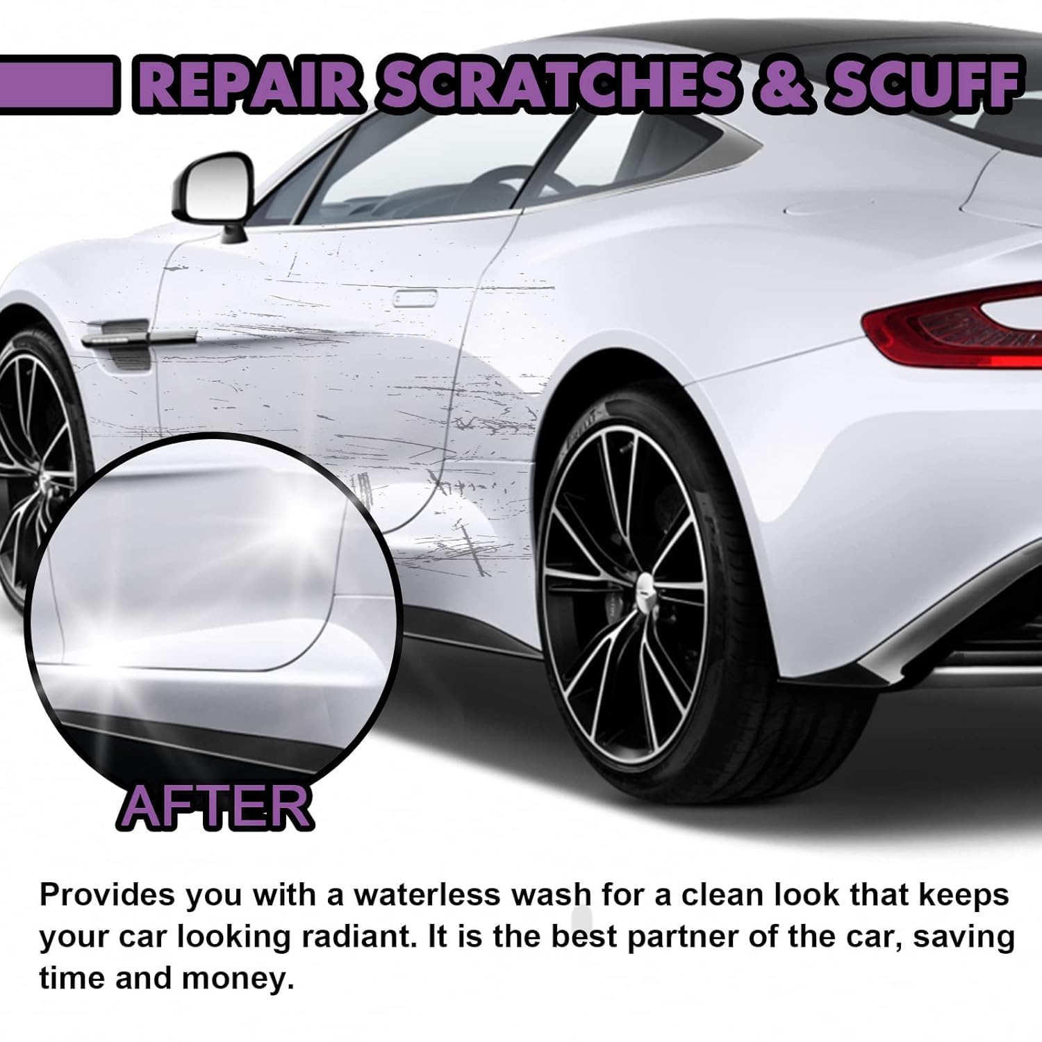 TurboShineNexa,2025Upgrade3in1HighProtectionFastCarPaintSpray,CarCoatingCleaningSpray,RepairingAction,CarScratch Remover(2pcs)