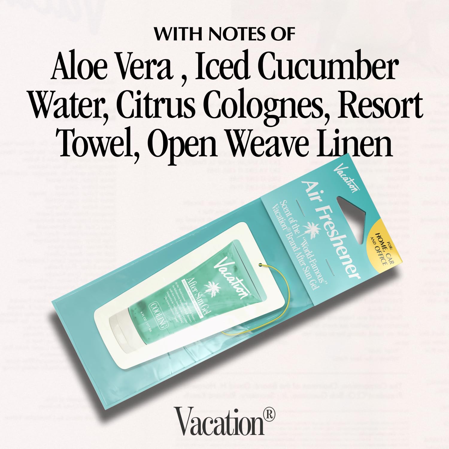 Vacation After Sun Gel Hanging Air Freshener, World Famous Signature Scent, Deodorizer For Car, Home & Office (Pack Of 3)