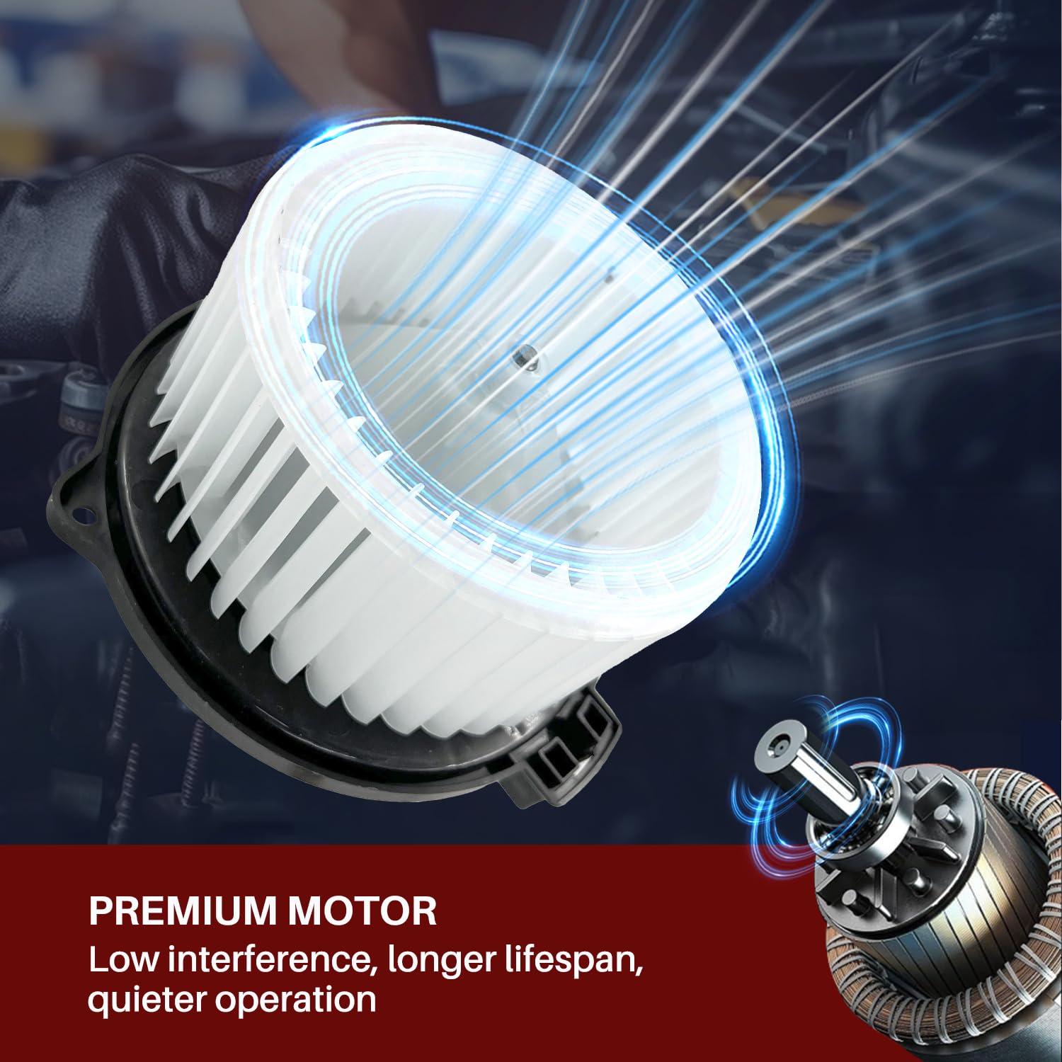 Aspligo 700002 Ac Heater Blower Motor Fan Fit For Acura Mdx 2001-2006 ,For Honda Accord 1998-2002, For Honda Odyssey 1999-2004 ,