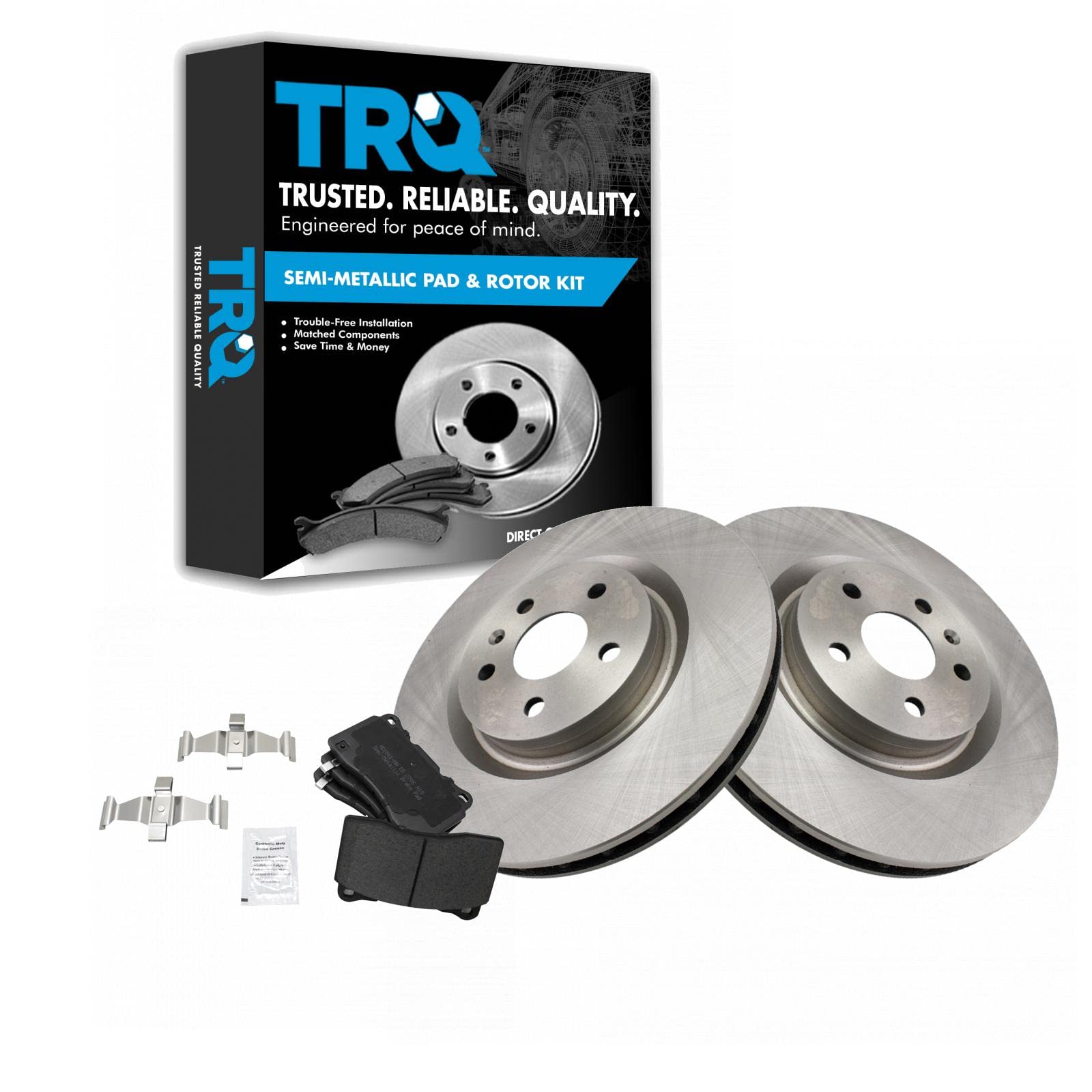 Trq Front Metallic Brake Pads & 2 Discs Rotors Set Kit For Camaro Ss Regal Turbo