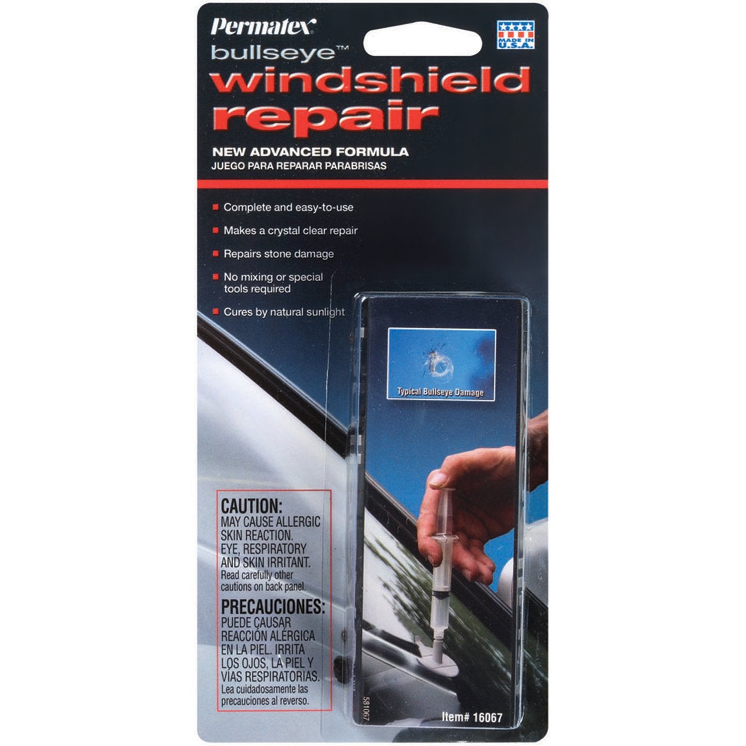 Permatex 16067-12PK Bullseye Windshield Repair Kit, .025 oz. Syringe (Pack of 12)