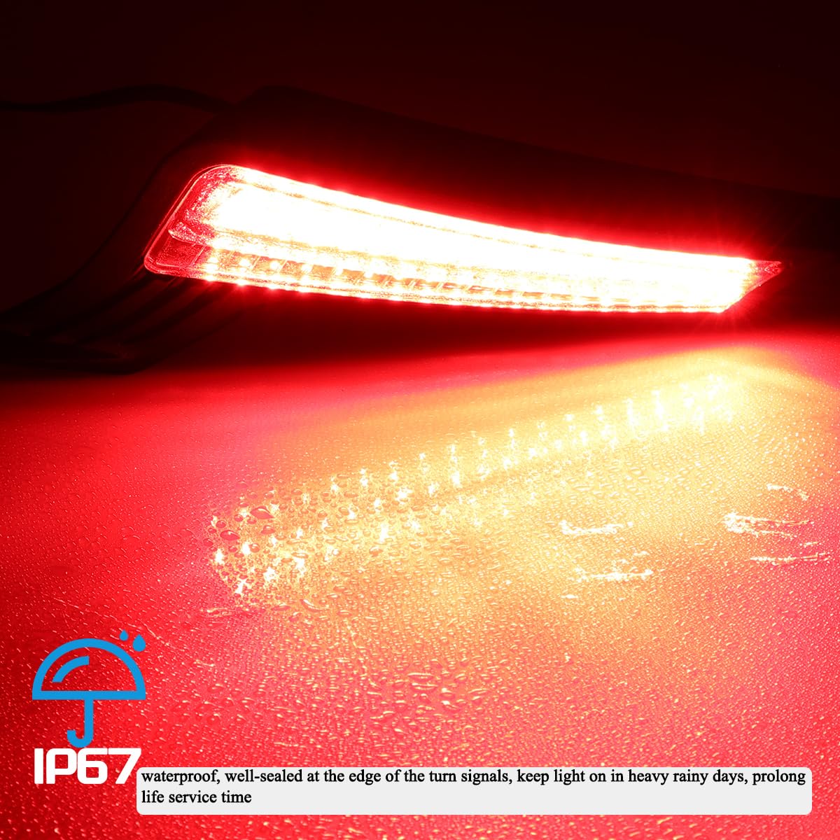 FACAILAHA Smoked Fasica Panel Insert LED Tail Lights Motorcycle Brake Taillights Integrated Turn Signals for Harley Touring Road