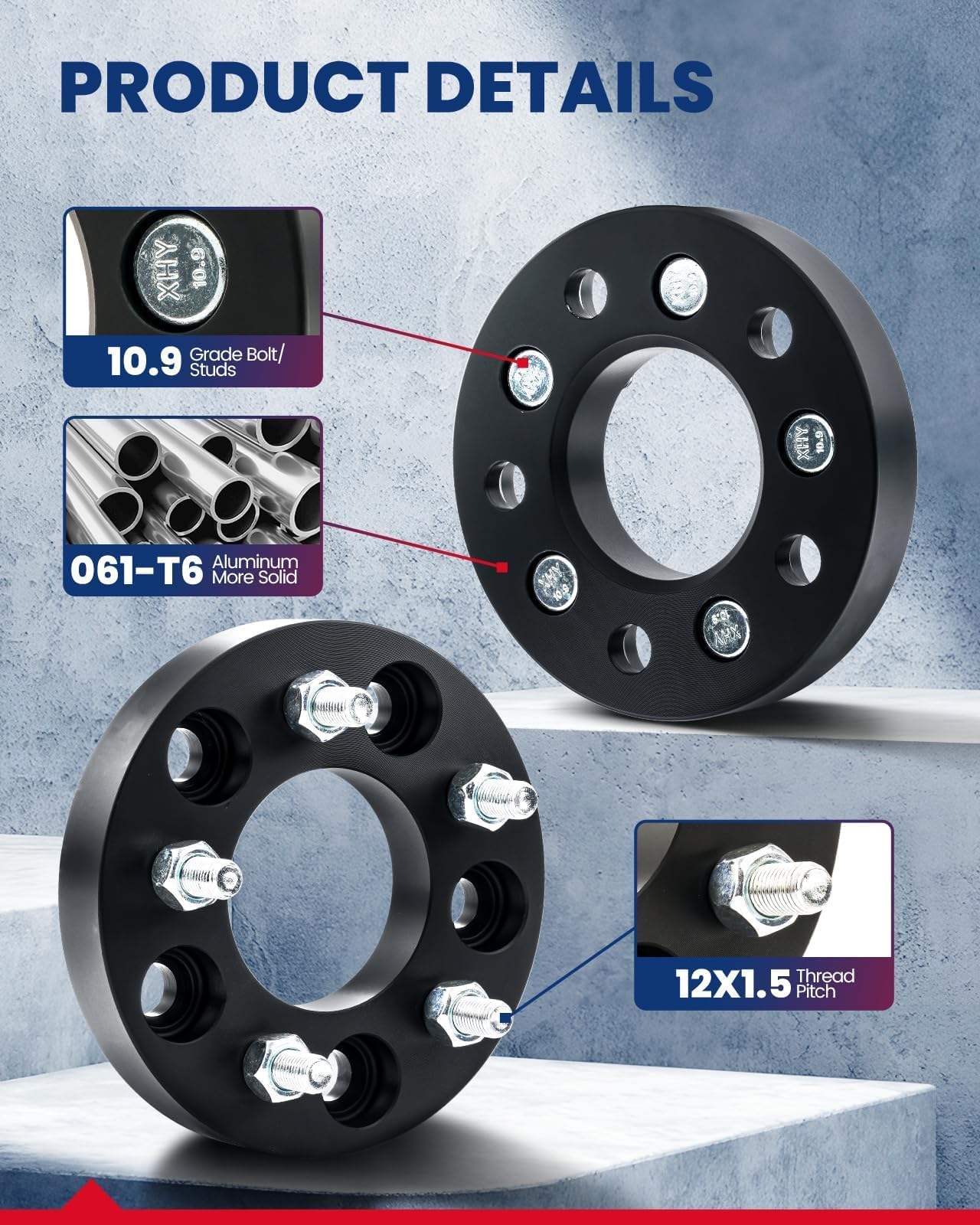 Kax 5X4.75 Wheel Spacers,1.25 Inch 5 Lug Centric Wheel Spacers Fit For Corvette, Blazer, S10, Camaro, Firebird, Sonoma, Bravada,