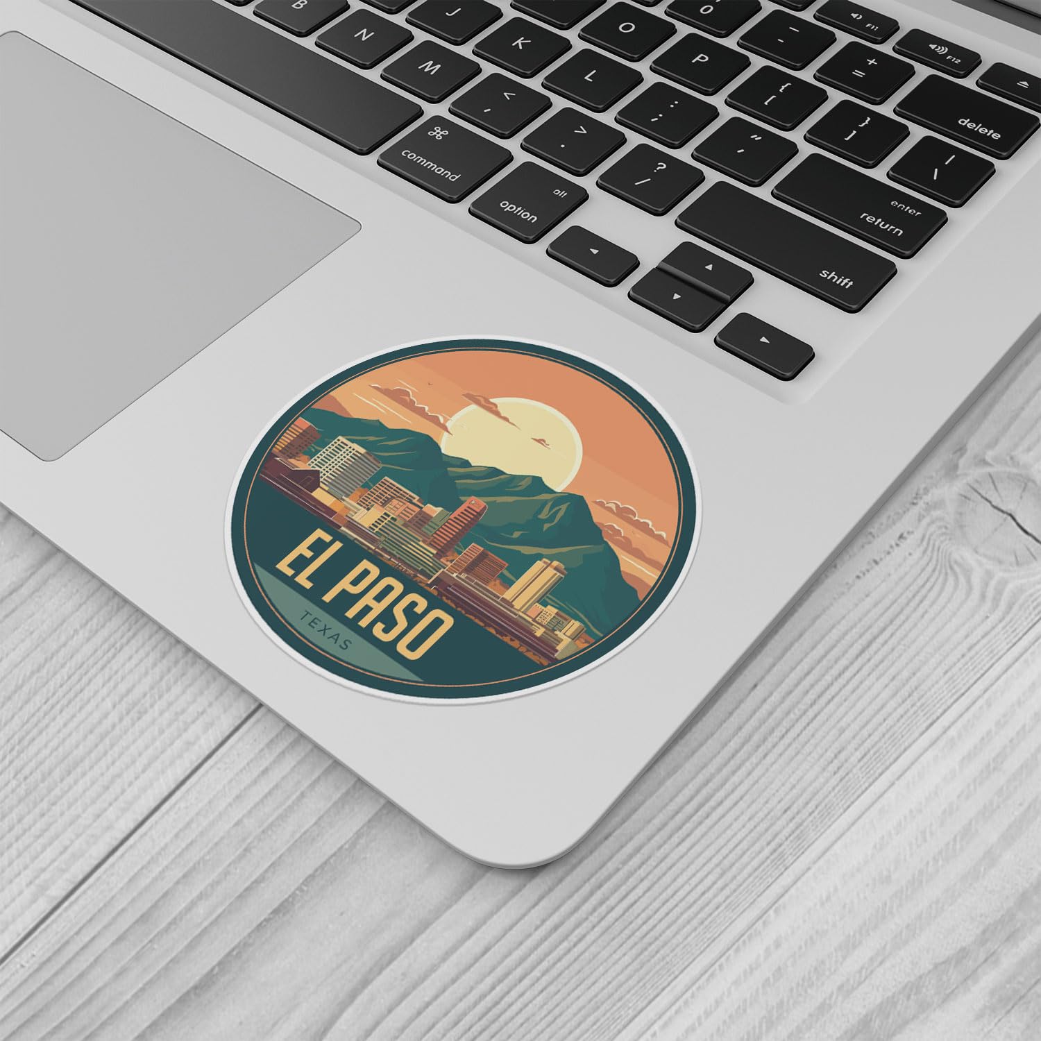 El Paso City Sticker - Waterproof Vinyl Decal for Car Bumper, Laptop, Water Bottle, Wall, and Window, Size - 5'' Longer Side
