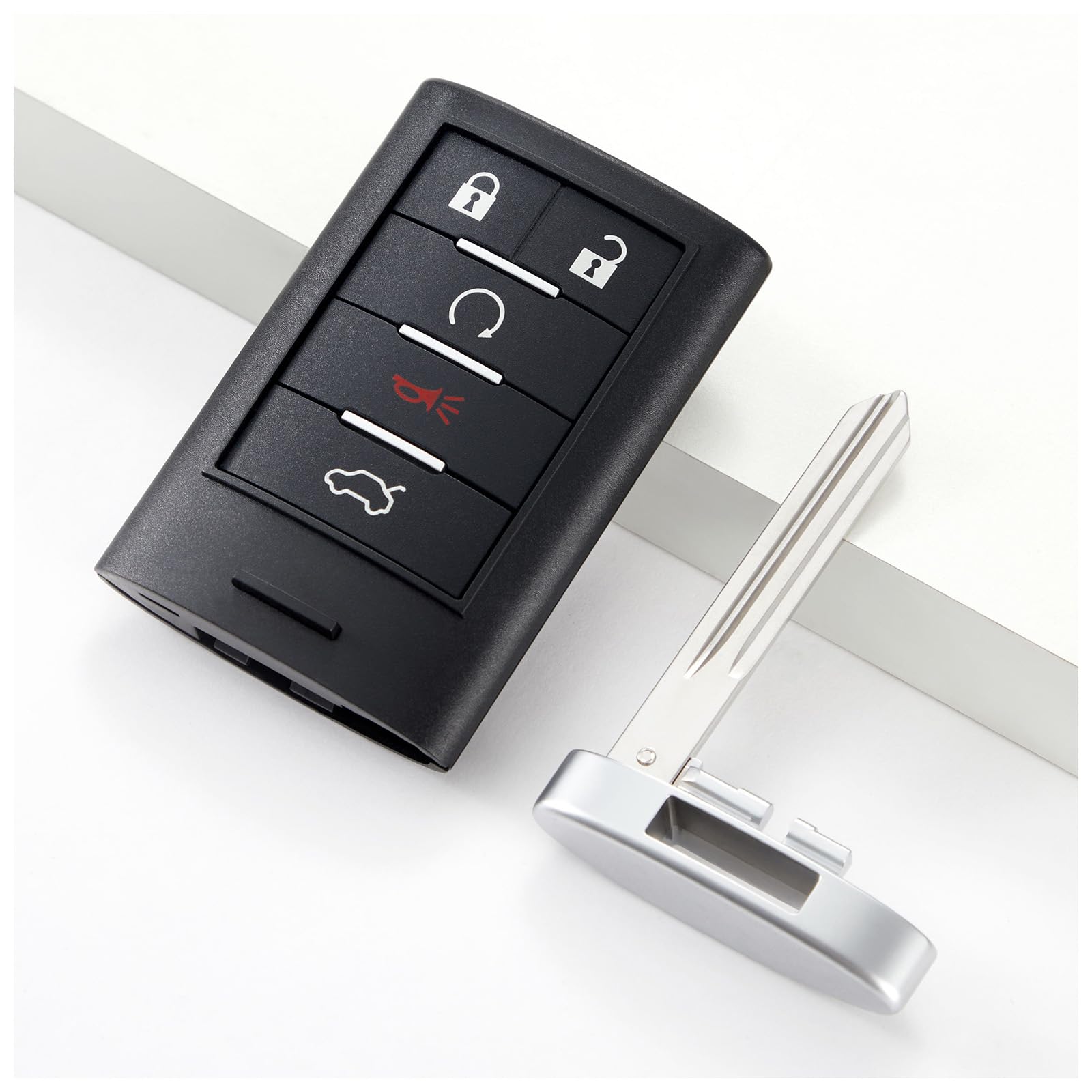 Helloauto Key Fob Replacement Fits For 2008-2011 Cadillac Sts, 2008-2014 Cadillac Cts, Keyless Entry Remote Control Start Proxim