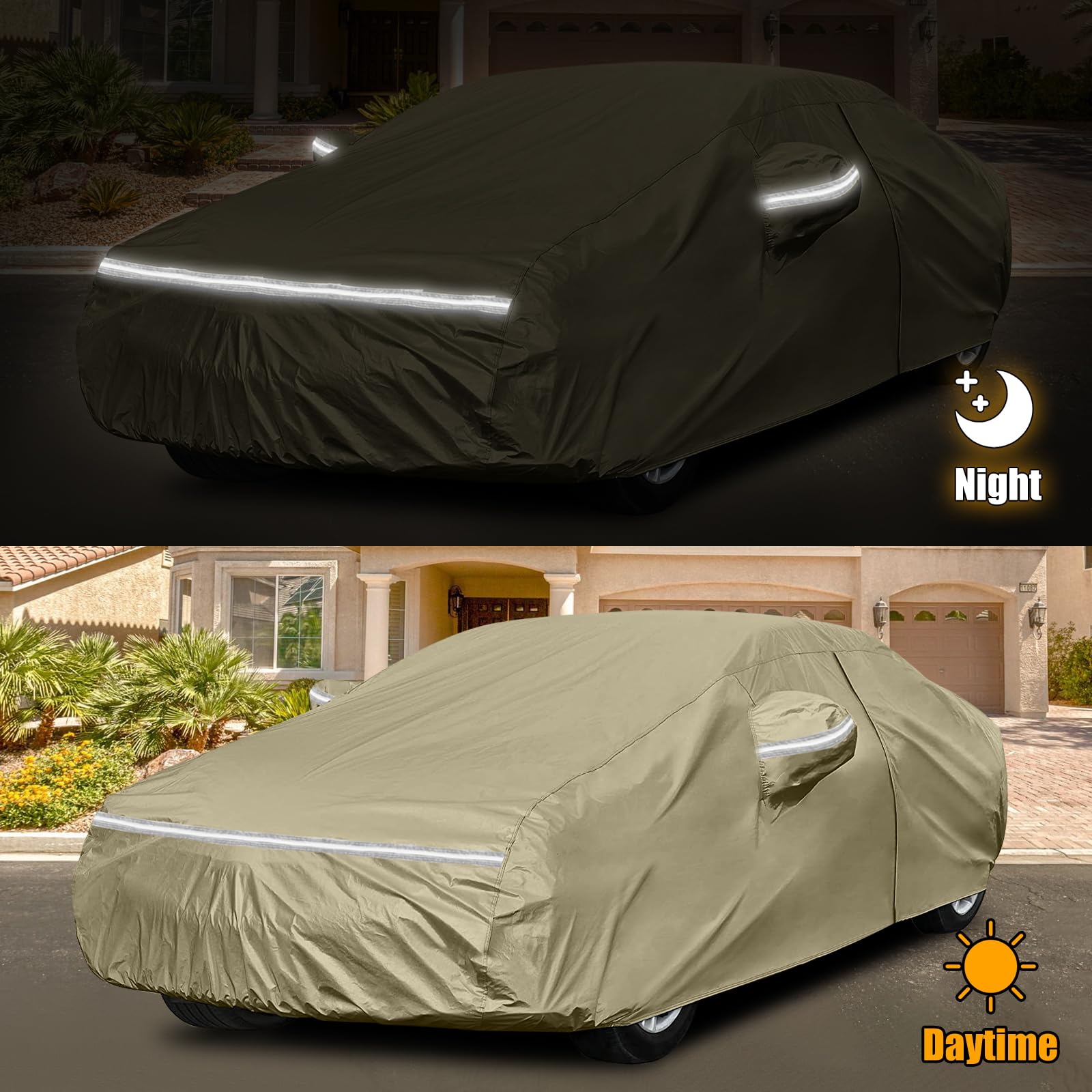 Waterproof Car Covers Replace for 2006-2025 Dodge Charger/Chrysler 300 300C, Multilayer Heavy Duty with Cotton Liner All Weather