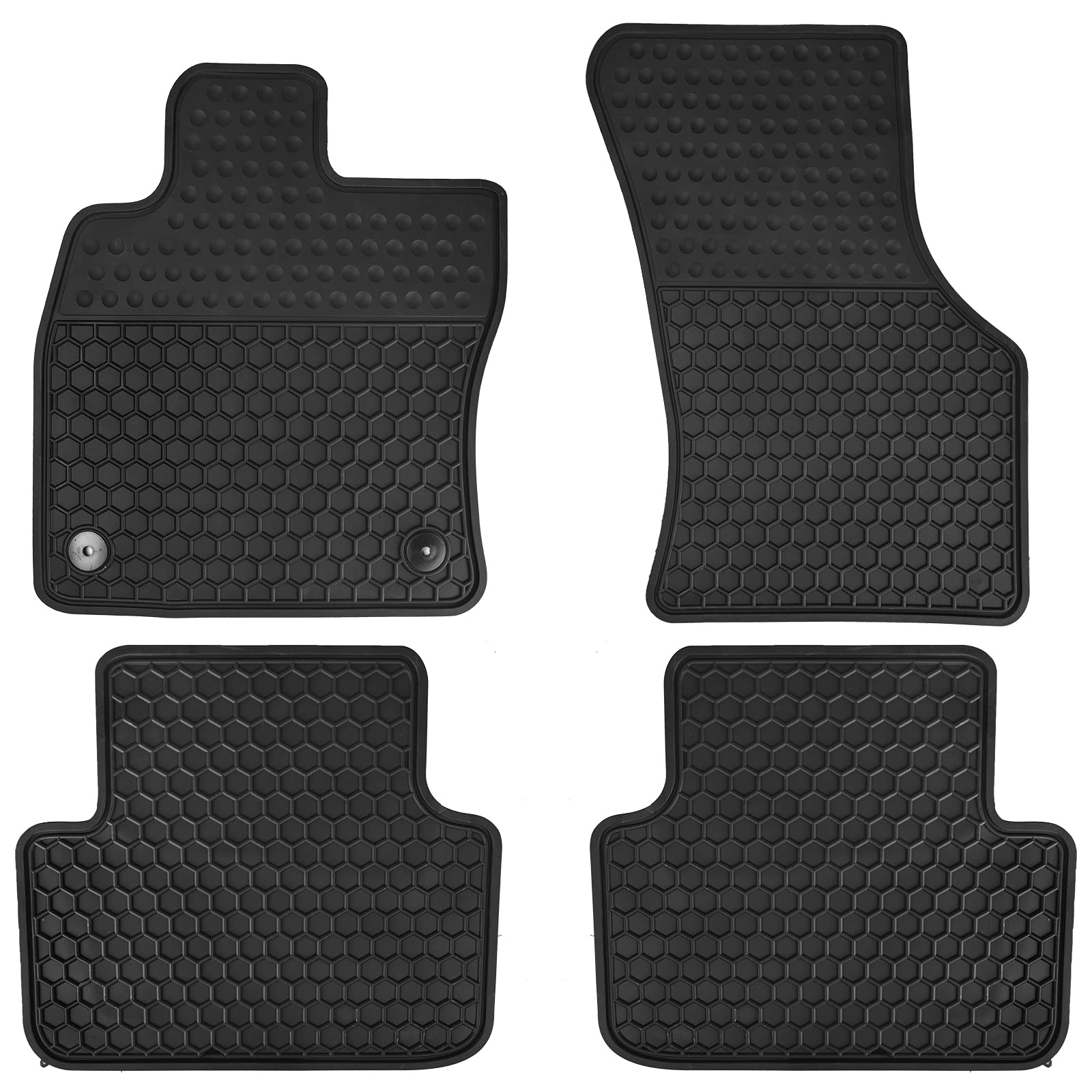 Matericuo Car Floor Mats Custom Fit For Volkswagen Vw Jetta 2019-2025 Black Rubber Auto Liner Mats All Weather Protection Heavy
