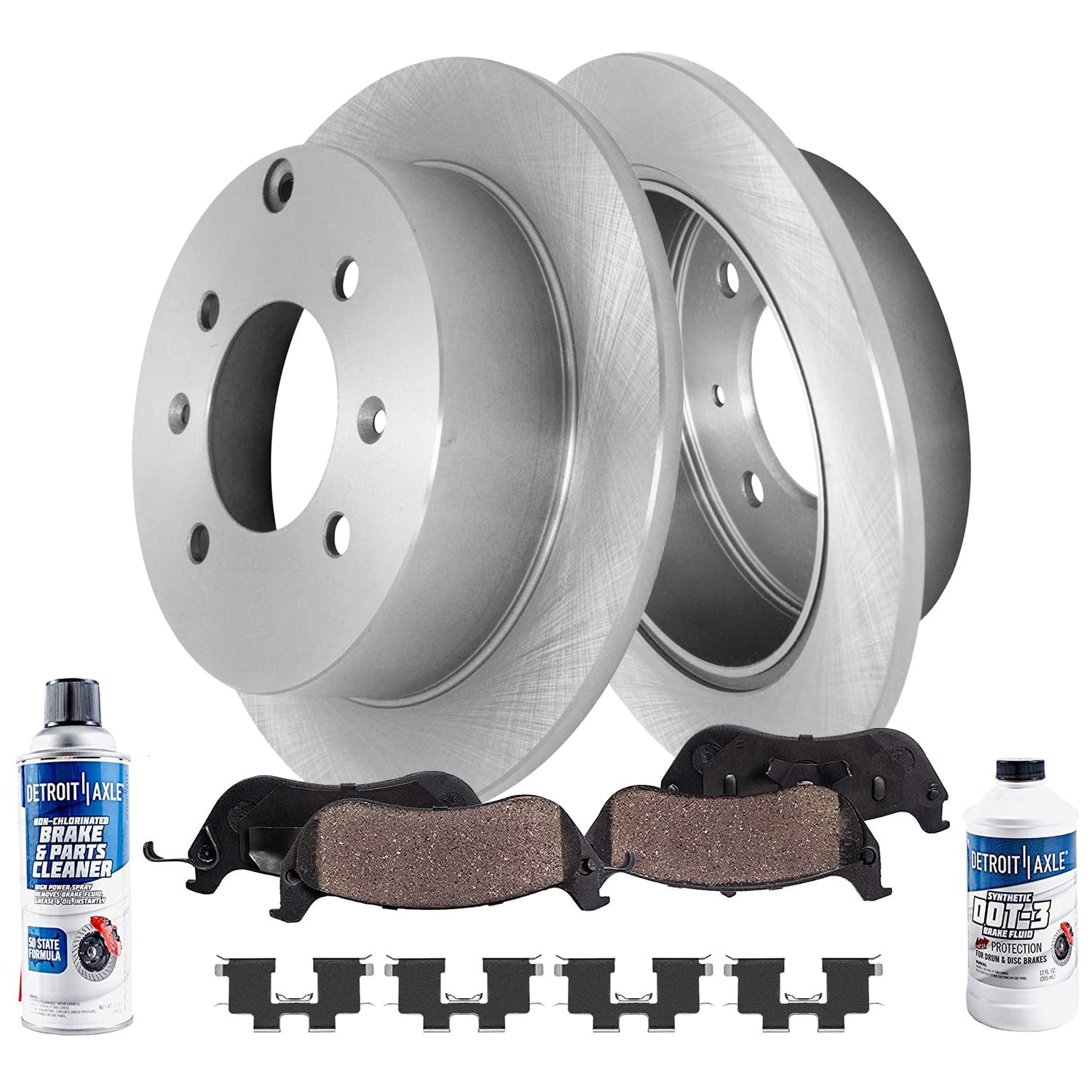 Detroit Axle - Rear Brake Kit for Hyundai Sonata Kia Optima Magentis Brake Rotors Ceramic Brakes Pads Replacement: 10.31 inch Re