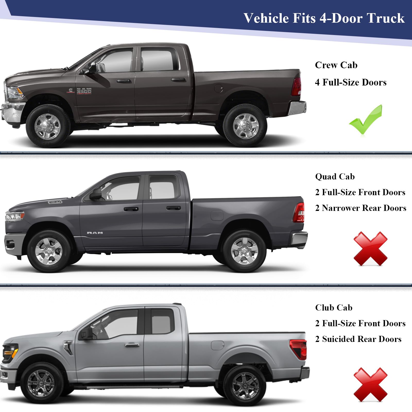 Itranmc Weatherstrip Window Molding Trim Seal For 2009-2021 Dodge Ram 1500 2500 3500 4500 5500 Truck Crew Cab,Black Outer Door W