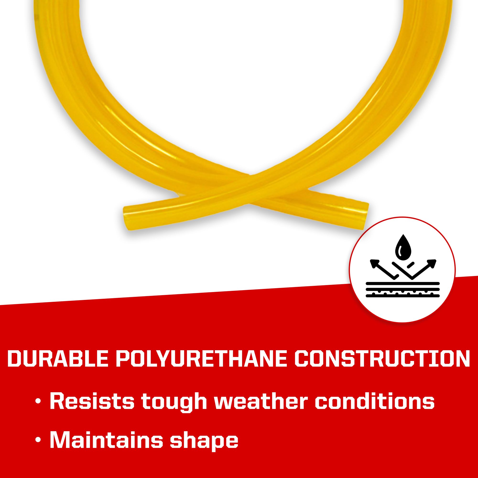 Outlaw Racing OR2096Y Polyurethane Carburetor Carb Vent Line Hose Tube Overflow Tubing - 5' Feet Long 1/8'' Inch Inner Diameter