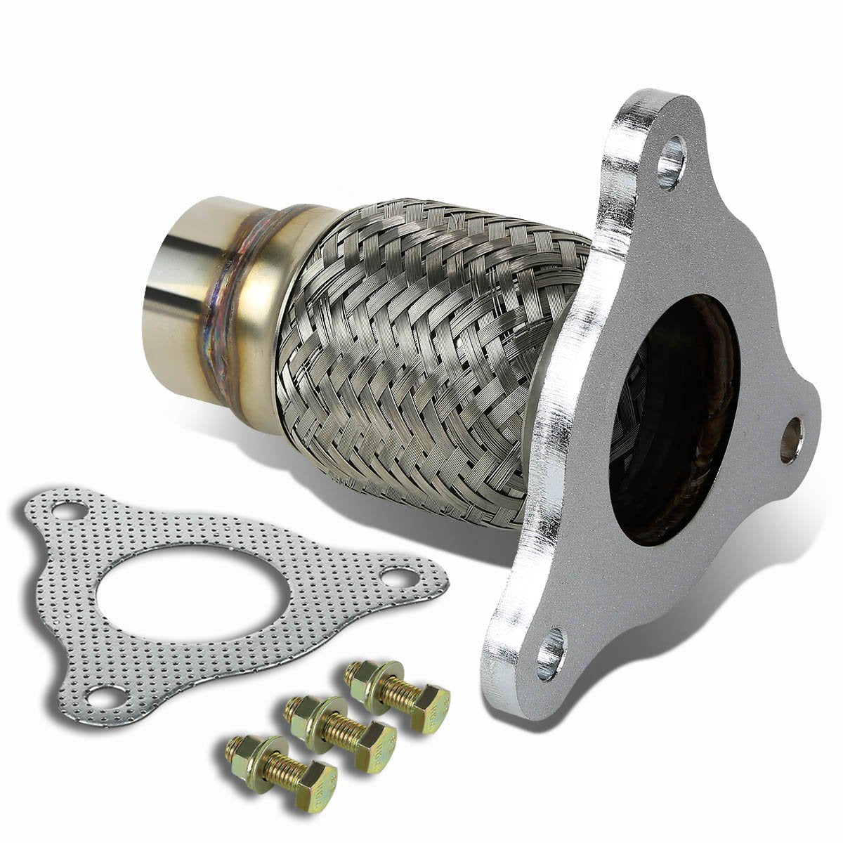 DNA Motoring FXP-CCOB05 Stainless Steel Flex Pipe Connector for 99-10 Chevy Cavalier/Cobalt/HHR/Saturn L100/Vue