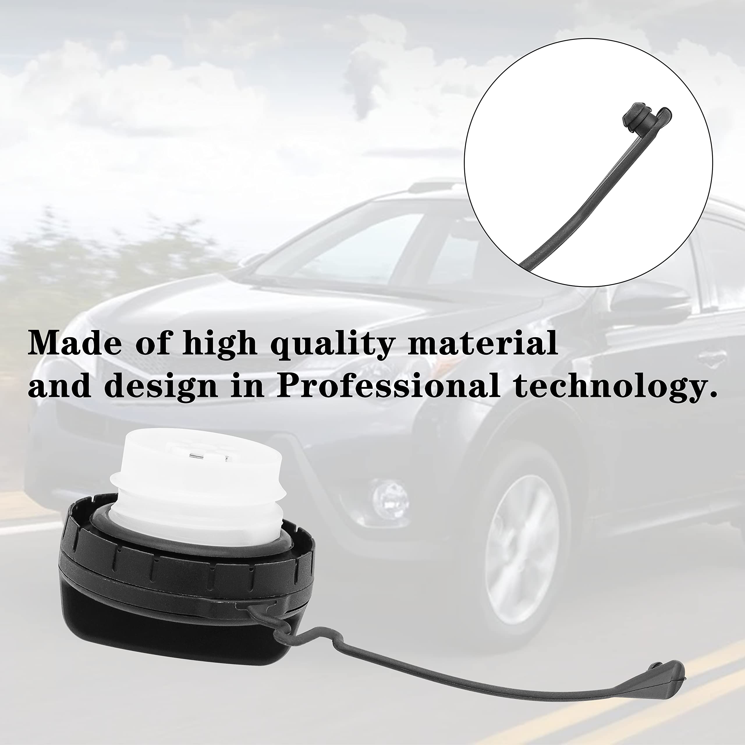 YITHSWAY Black Gas Cap Fuel Cap 77300-06040 for Toyota & Lexus Models - Standard Size, Fits 4Runner, Camry, Avalon, Tacoma & More