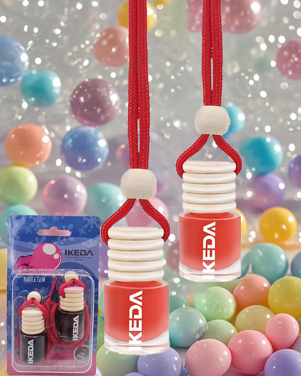 Ikeda Fragrance Automotive Air Freshener 4Ml Car Scents | 45-Days Long-Lasting Keep Fragrance | Automobile Hanging Diffuser Bott