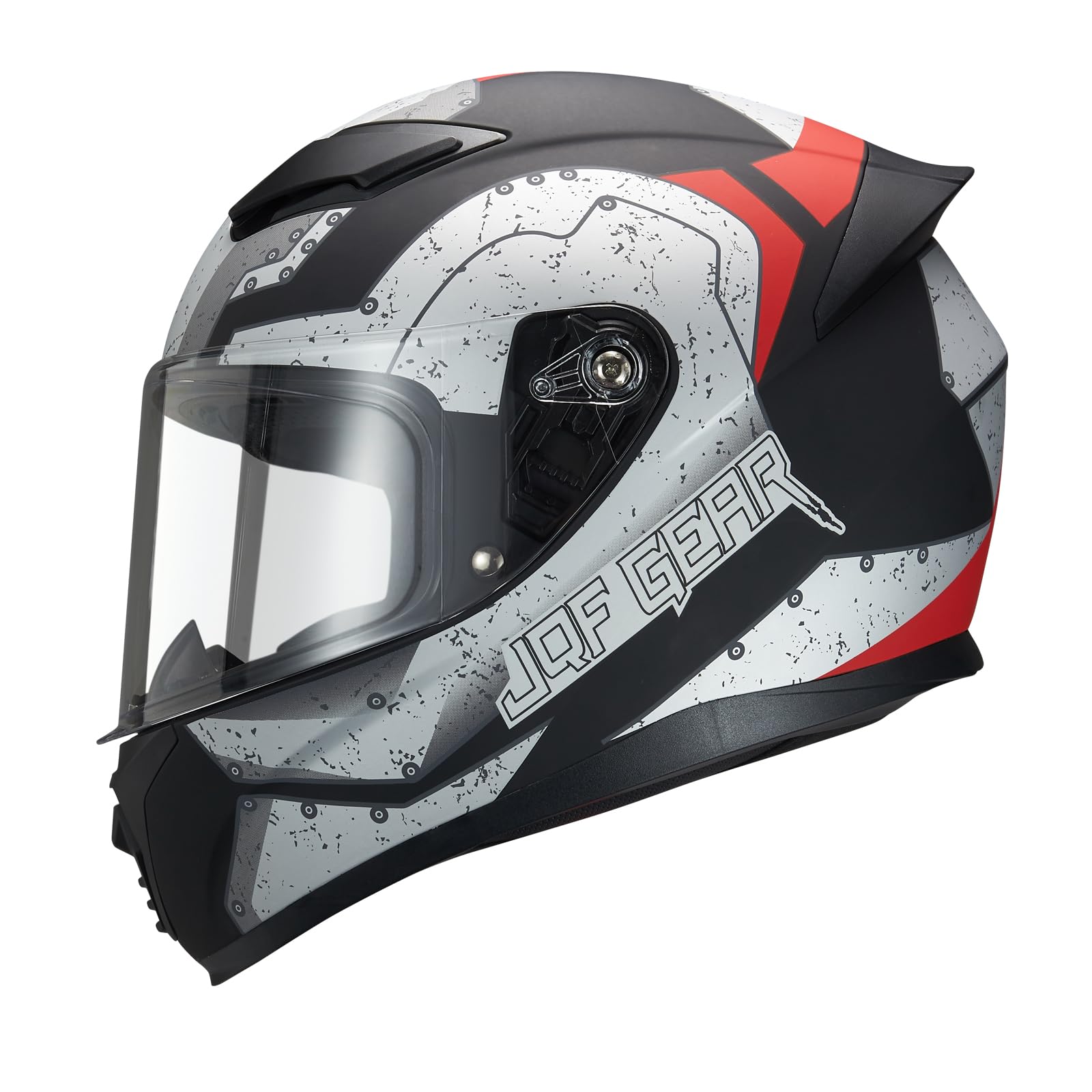 Jqf Gear Full Face Motorcycle Helmet Ws-607 Dot Approved Motorbike Racing Street Bike Helmets For Adults With Visor (Thor Ws-607