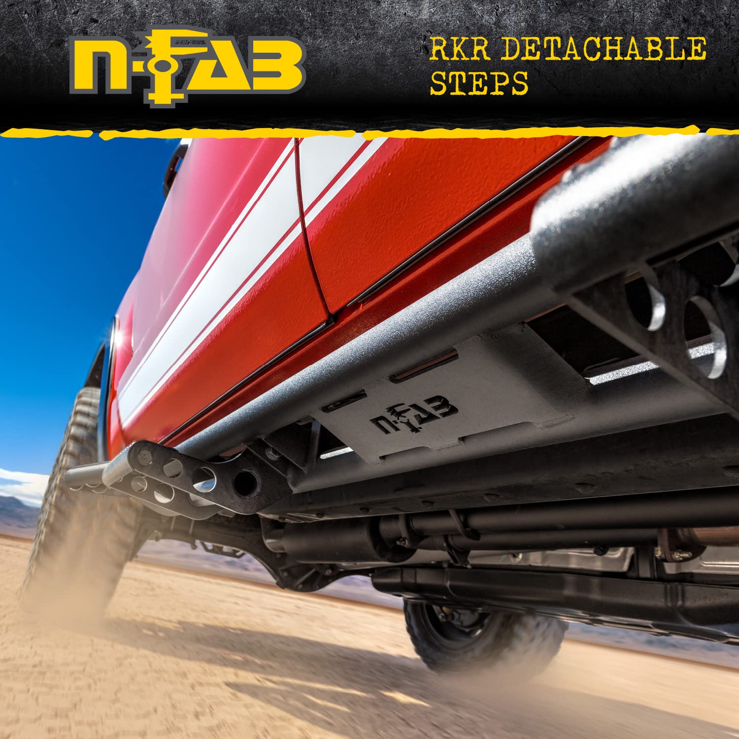 N-Fab Rkr Rails For Toyota 4Runner | Cab Length, Tubular Steel, Textured Black | T104Rkr4R | Fits 2010-2023 Toyota 4Runner (Does Not Fit 2010-2019 Limited And 2010-2013 Sr5 Models) Suv, Srw Gas