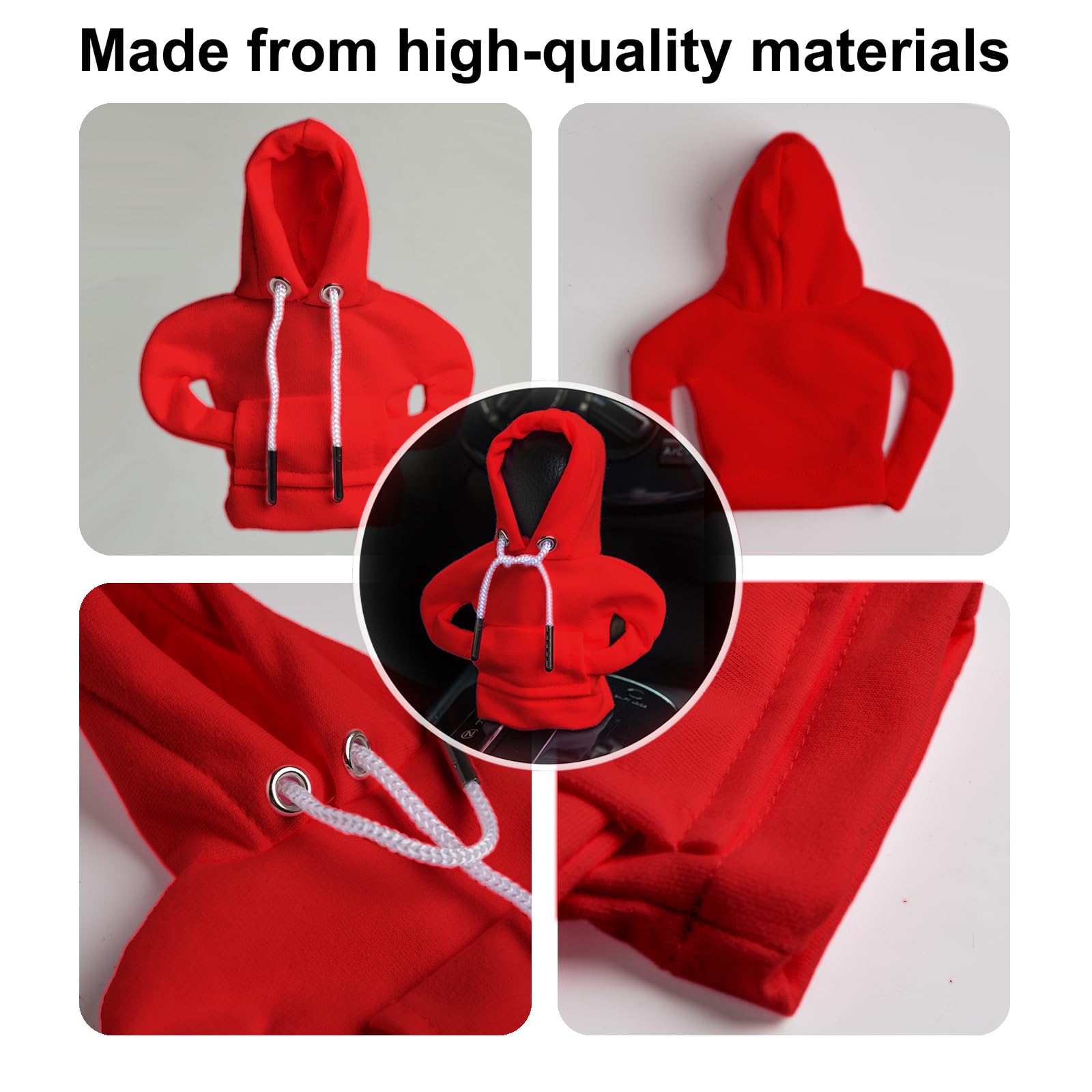 Ecdream Gear Shift Hoodie,Car Shift Knob Hoodie,Funny Car Gear Shift Cover,Automotive Interior Accessories And Decoration(Red)