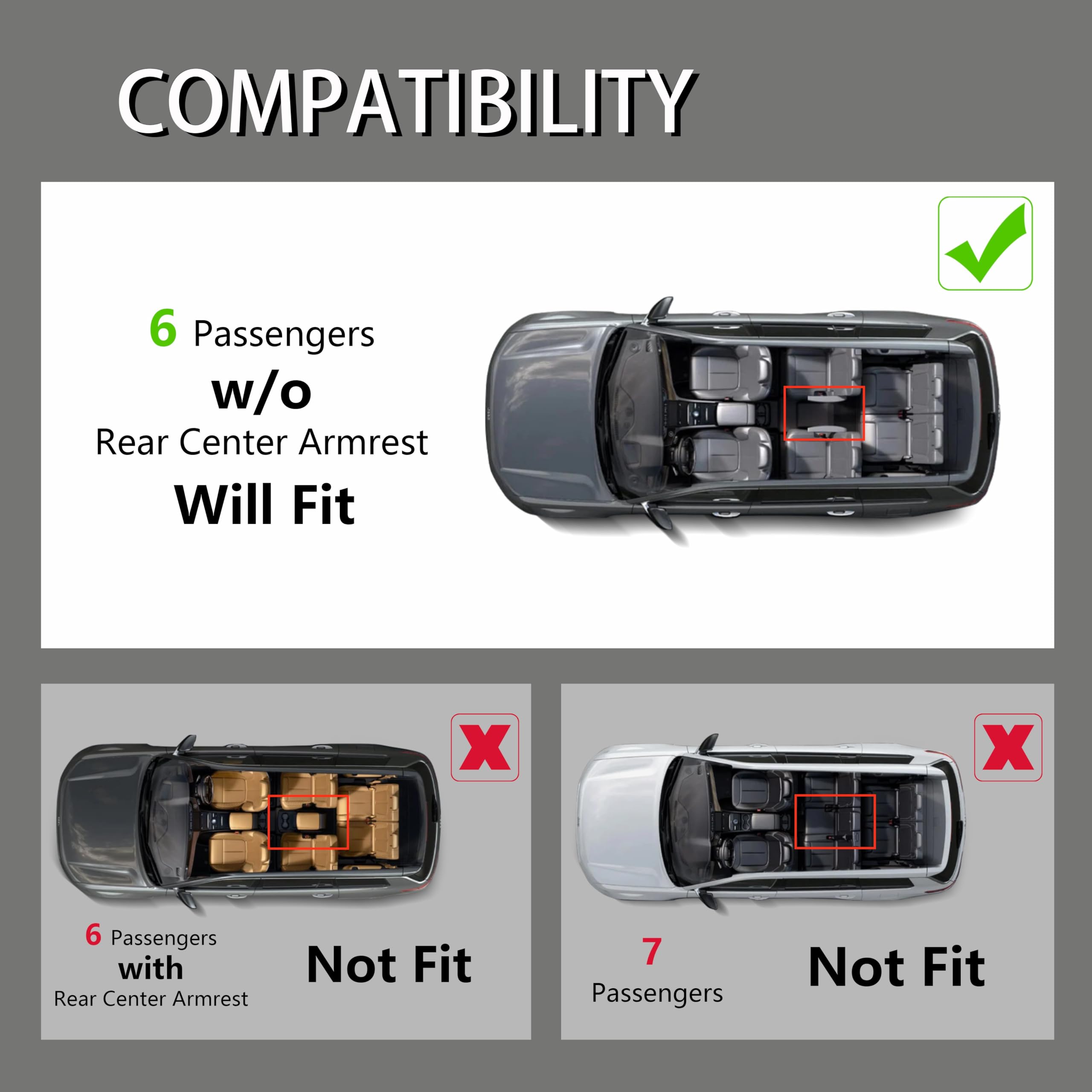 Karpal Floor Mats Fit Toyota Highlander 7 Seats 2024-2020 (Without Subwoofer), All Weather Custom Fit Tpe Floor Liners, 1St 2Nd