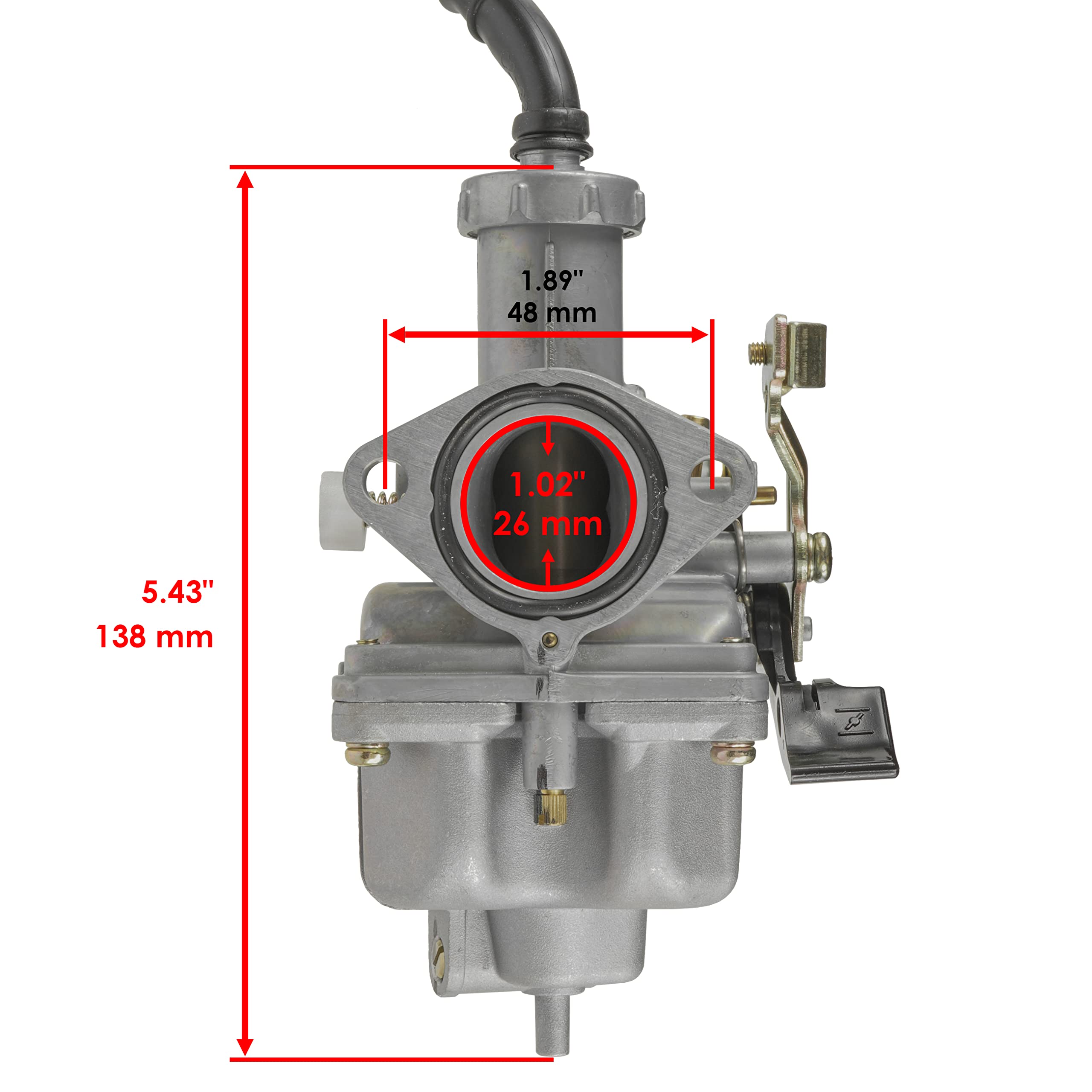 Caltric Carburetor for Honda TRX250EX Sportrax 250 (2006-2008) with Throttle Cable