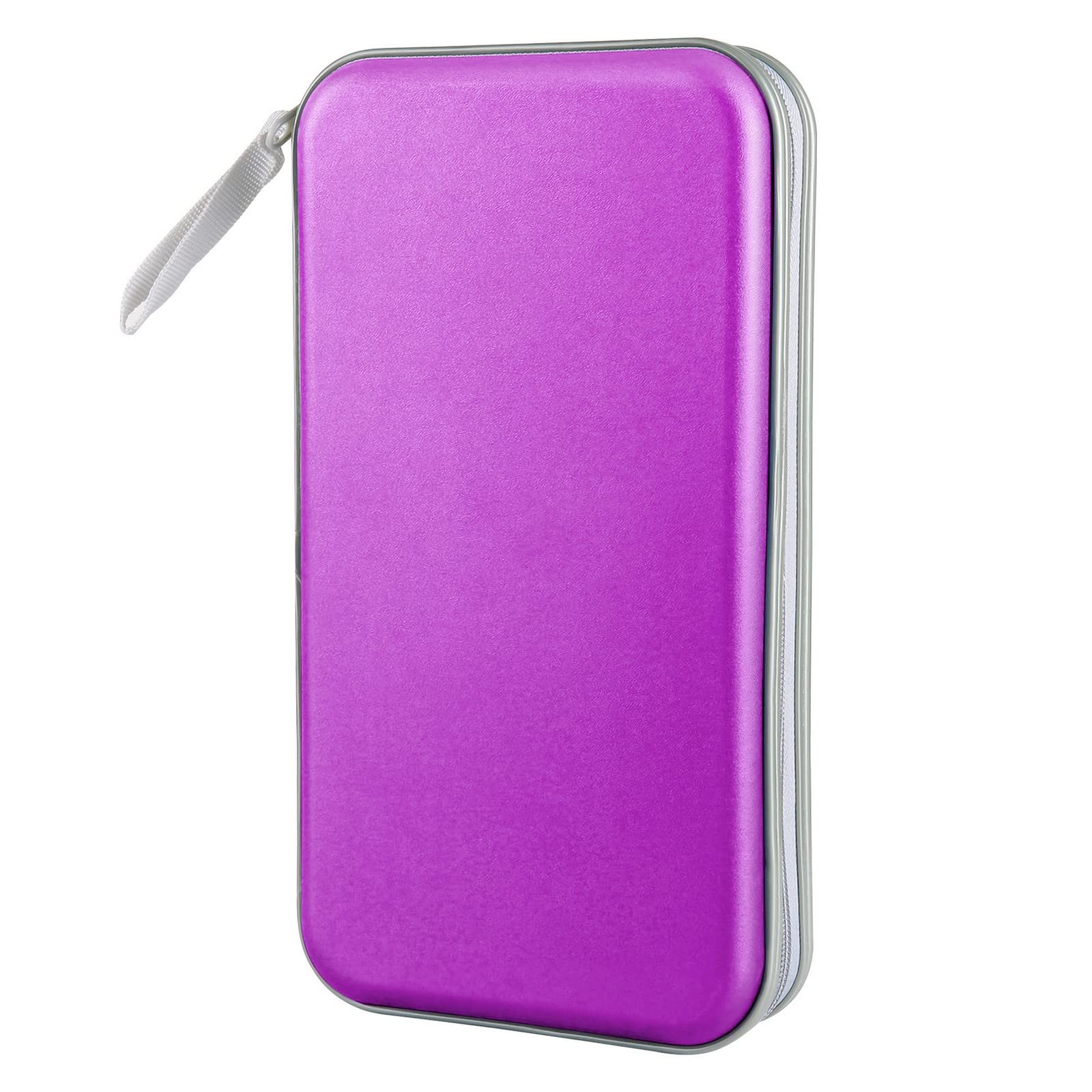 Cd Case, Siveit Dvd Case Holder 96 Capacity Hard Plastic Cd Dvd Disc Cases Storage Binder Wallet For Car Home Office Travel (Pur