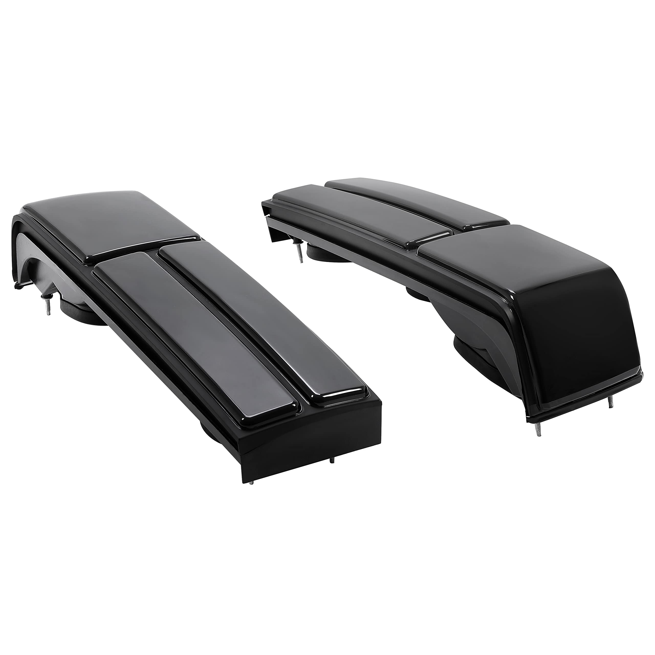 KUAFU Tail Lights for 1987-1993 Ford Mustang, Black Housing Smoke Lens, Plastic, Model GO-1872, Includes Bulbs, 2PCS