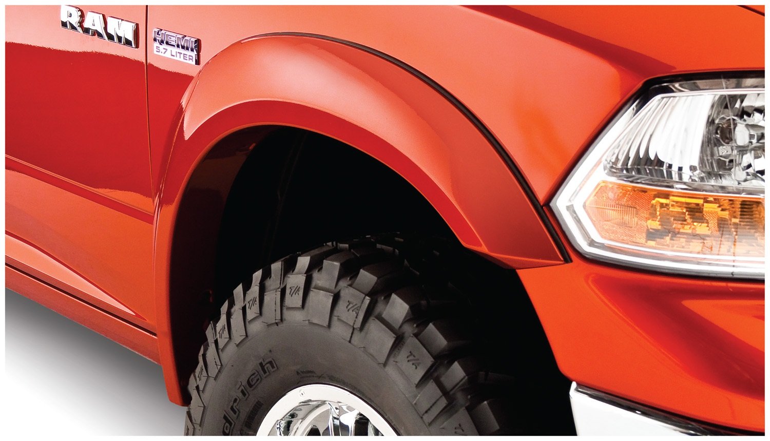 Bushwacker Extend-A-Fender Fender Flares 4pc Set for 2009-2021 Ram 1500, Smooth Black, ABS Plastic, Model 50914-02