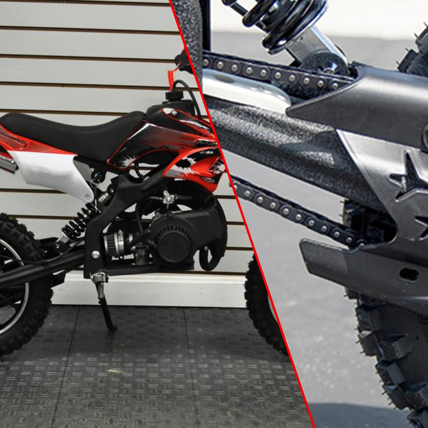 KAMIER Heavy Duty T8F Drive Chain - 134 Links for 49cc 50cc 2-Stroke Dirt Bikes & Mini ATVs - Compatible with GB Syx Moto & More