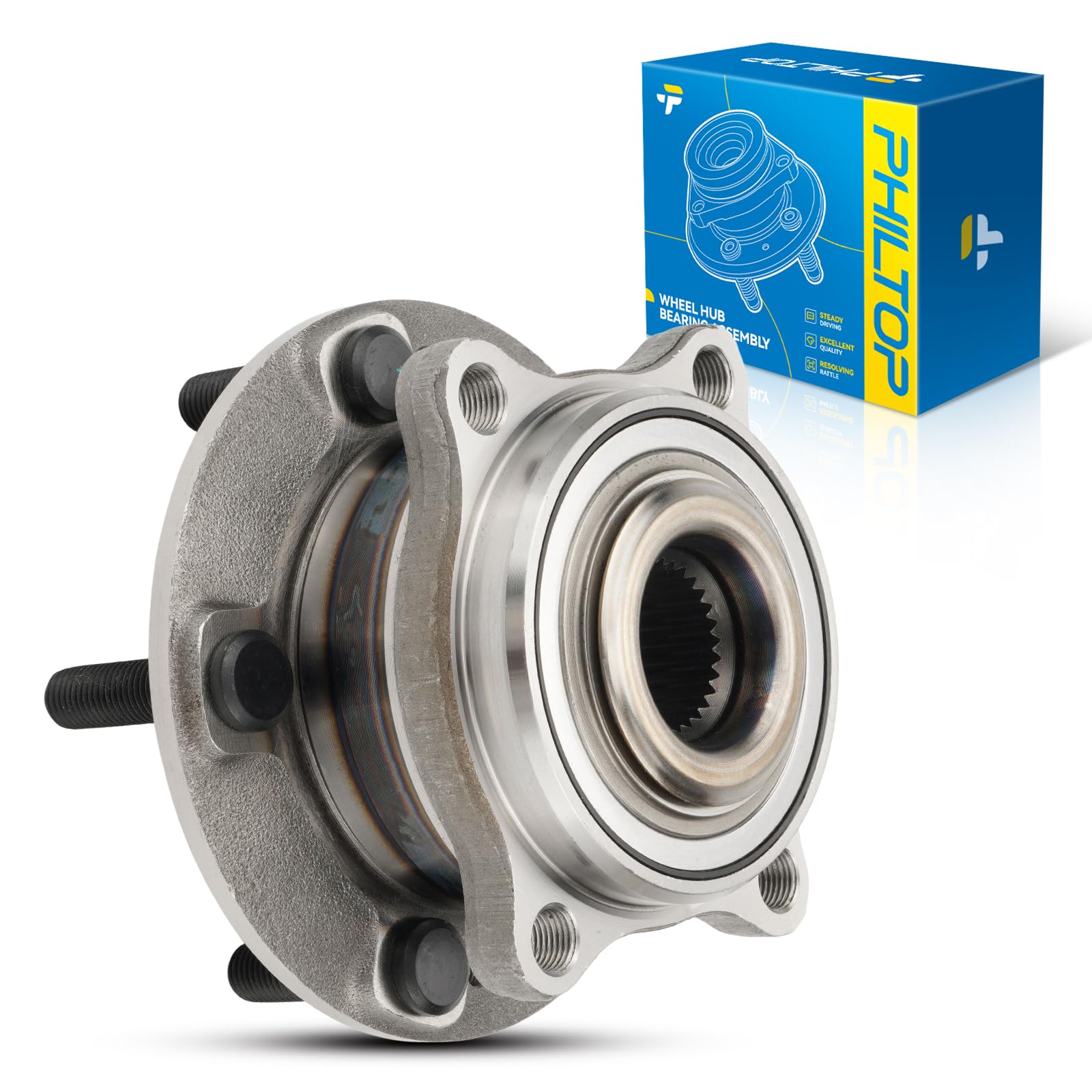 PHILTOP 513266 Wheel Hub Bearing Assembly for Santa Fe 2007-2020, Santa Fe Sport 2013-2018, Santa Fe XL, Sorento, Veracruz, Whee