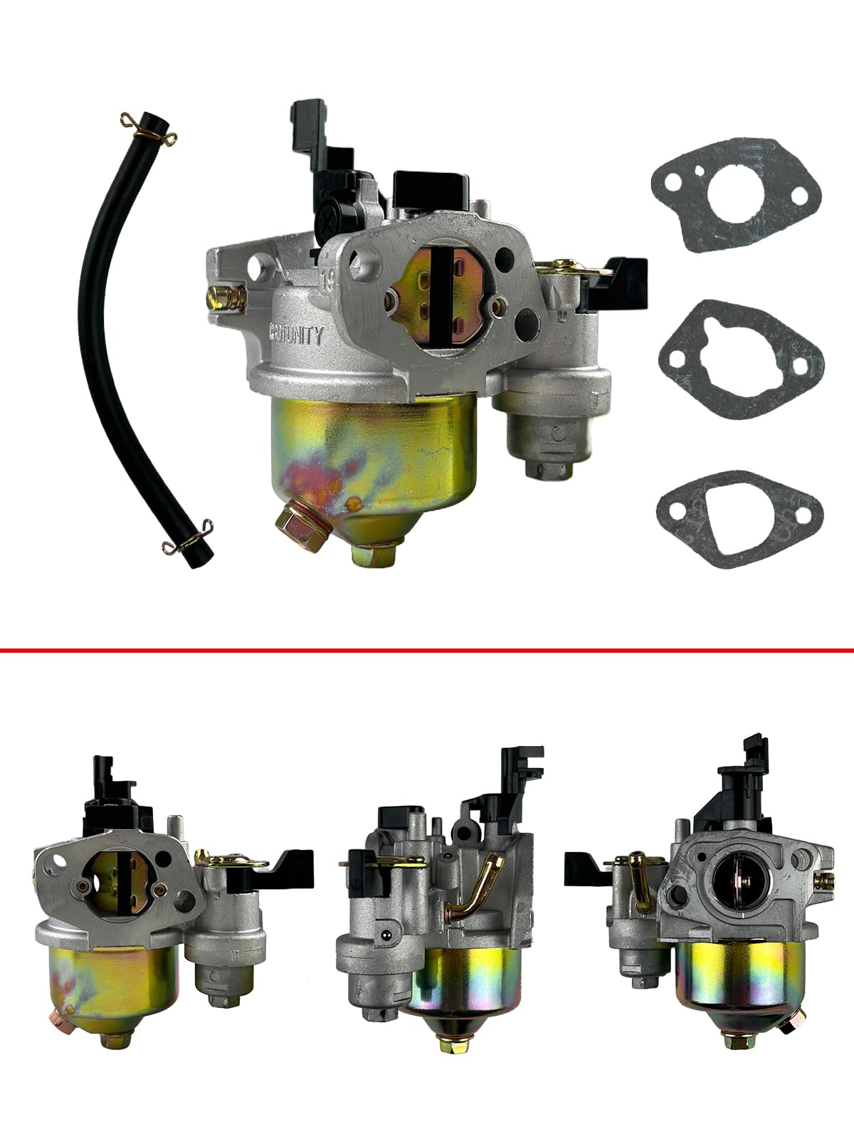 TURBOTUNITY Tune Up Kit for Honda GX160 GX200 4HP 5.5HP 6.5HP, 163cc 196cc Small Engines Rebuild kit w/ 16100-ZH8-W61 Carburetor