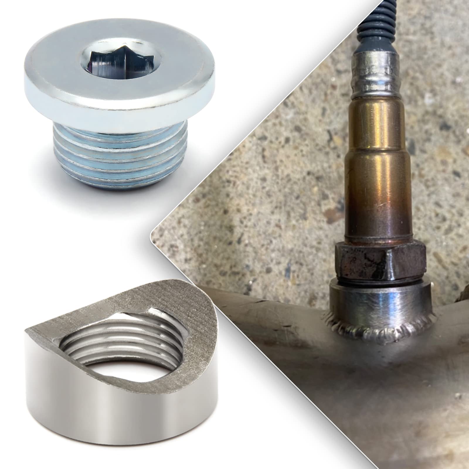 Ledaut M18X1.5 Bung And Plug Notched Style (2 Bungs/ 2 Plugs) Notched Style Fitting Bungs M18X1.5
