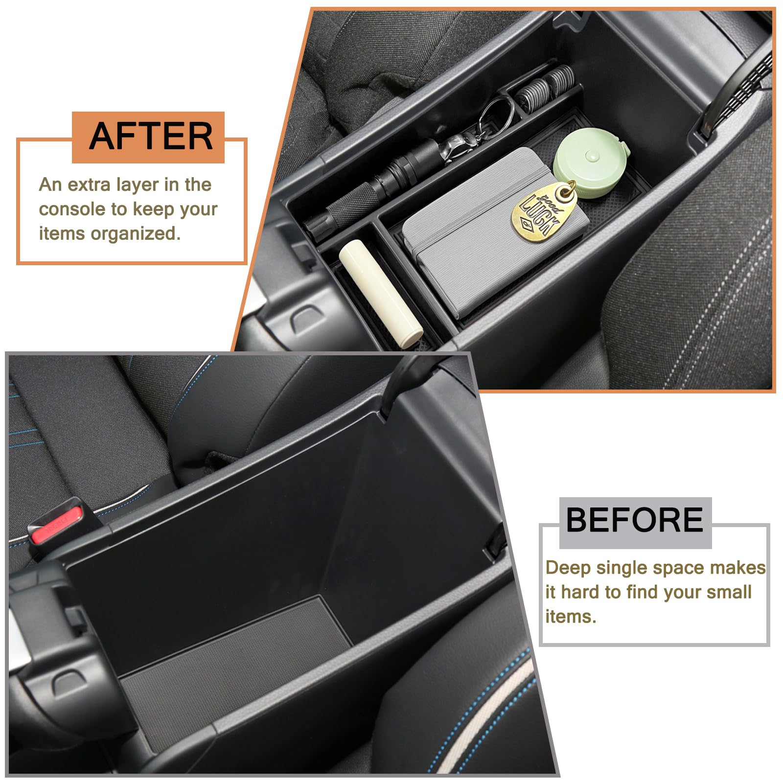 Hgwei Center Console Organizer Tray Compatible With Honda Hrv 2023 2024 Accessories, Armrest Storage Box For Hrv Ex/Ex-L/Lx/Se/S